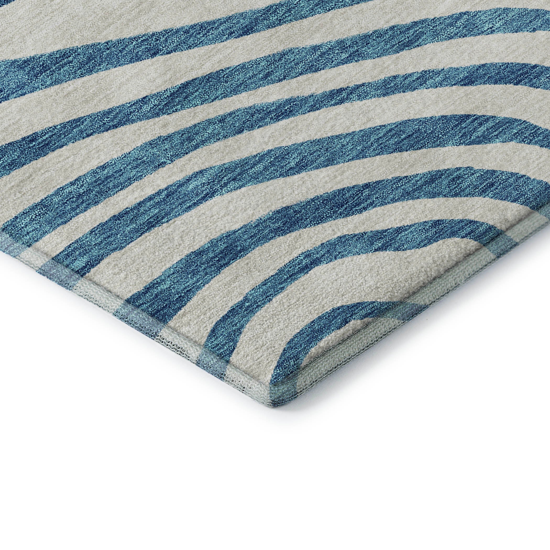 Chiang Mai Machine Washable Transitional Teal Rug 1'8" x 2'6" #shape_Rectangle