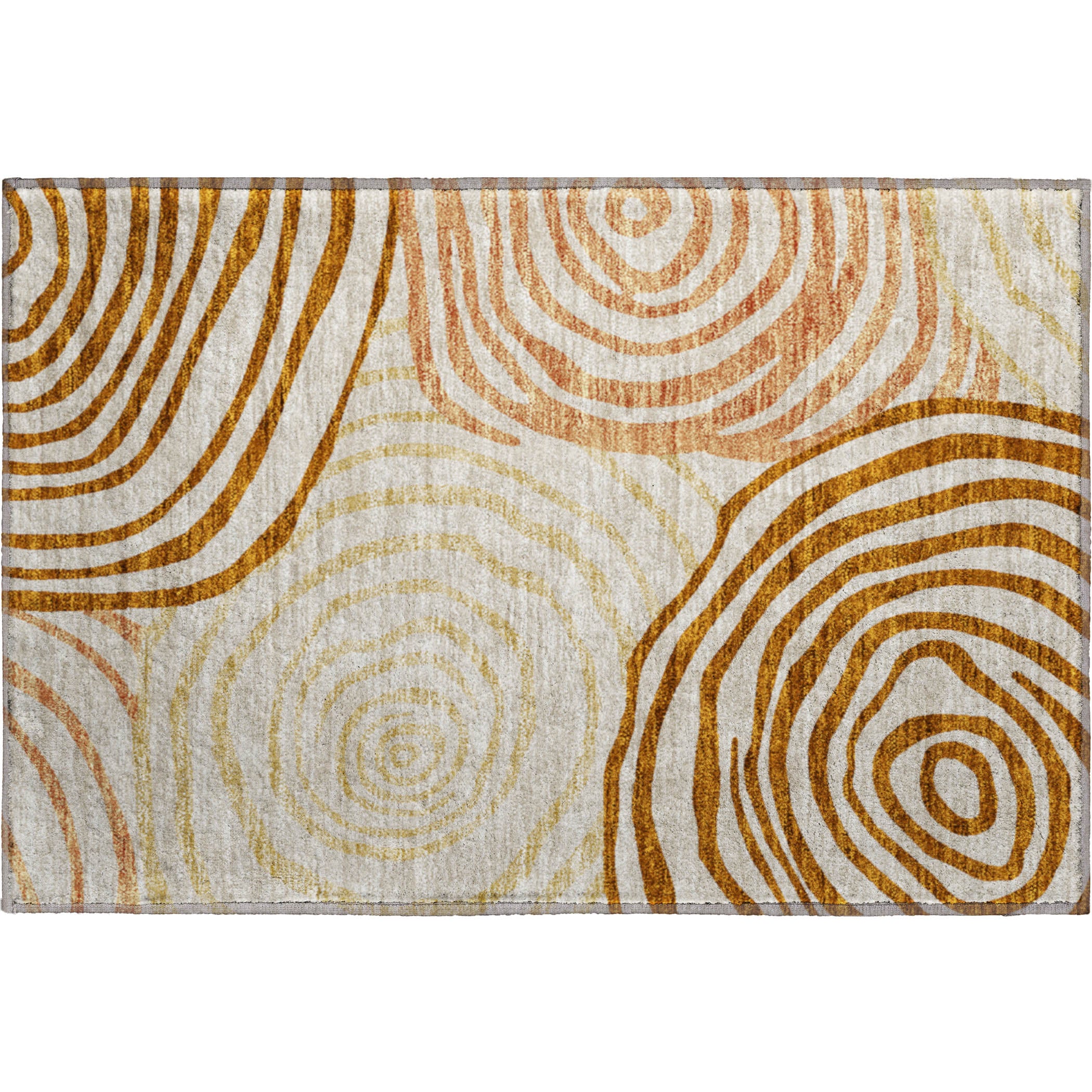 Chiang Mai Machine Washable Transitional Terracotta Orange Rug 1'8" x 2'6" #shape_Rectangle