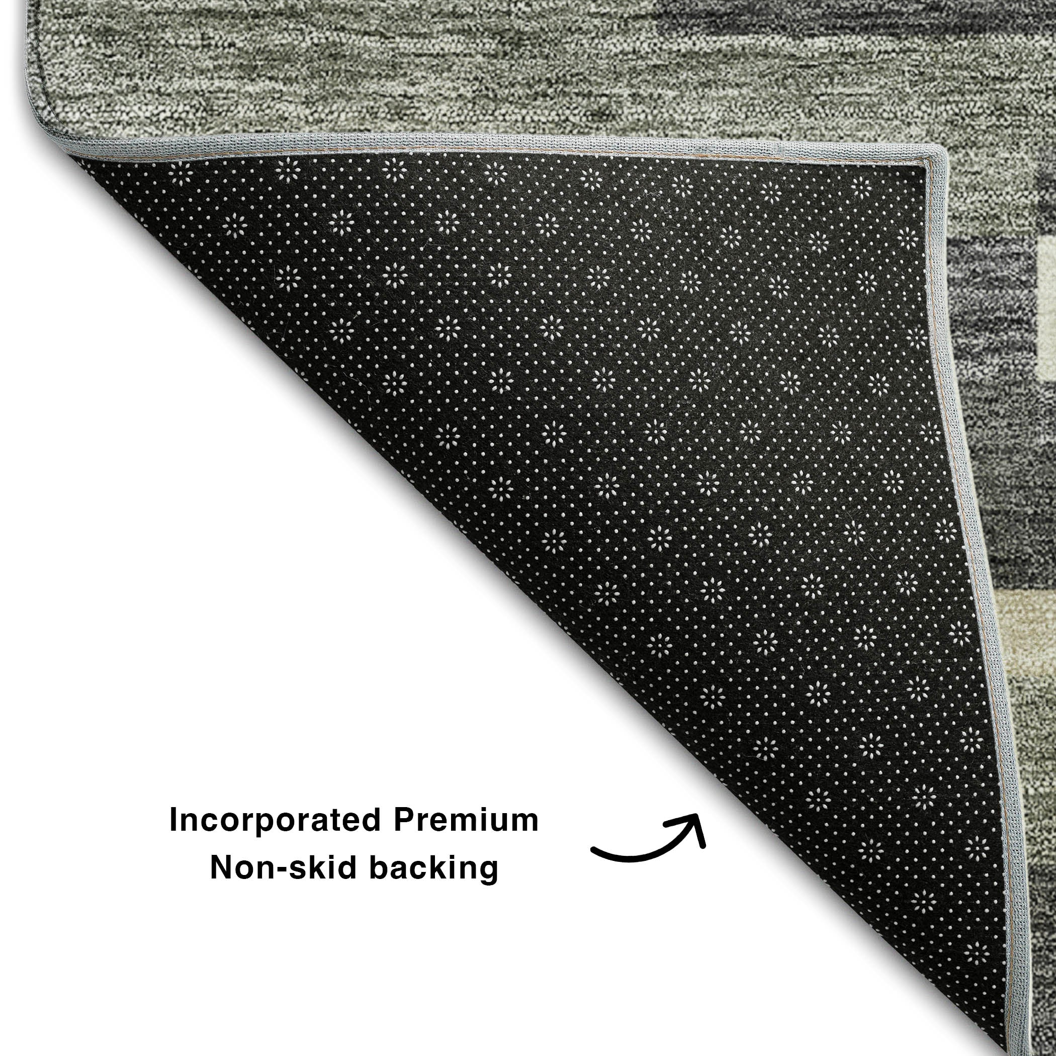 Bruges Machine Washable Transitional Charcoal Gray Rug 1'8" x 2'6" #shape_Rectangle