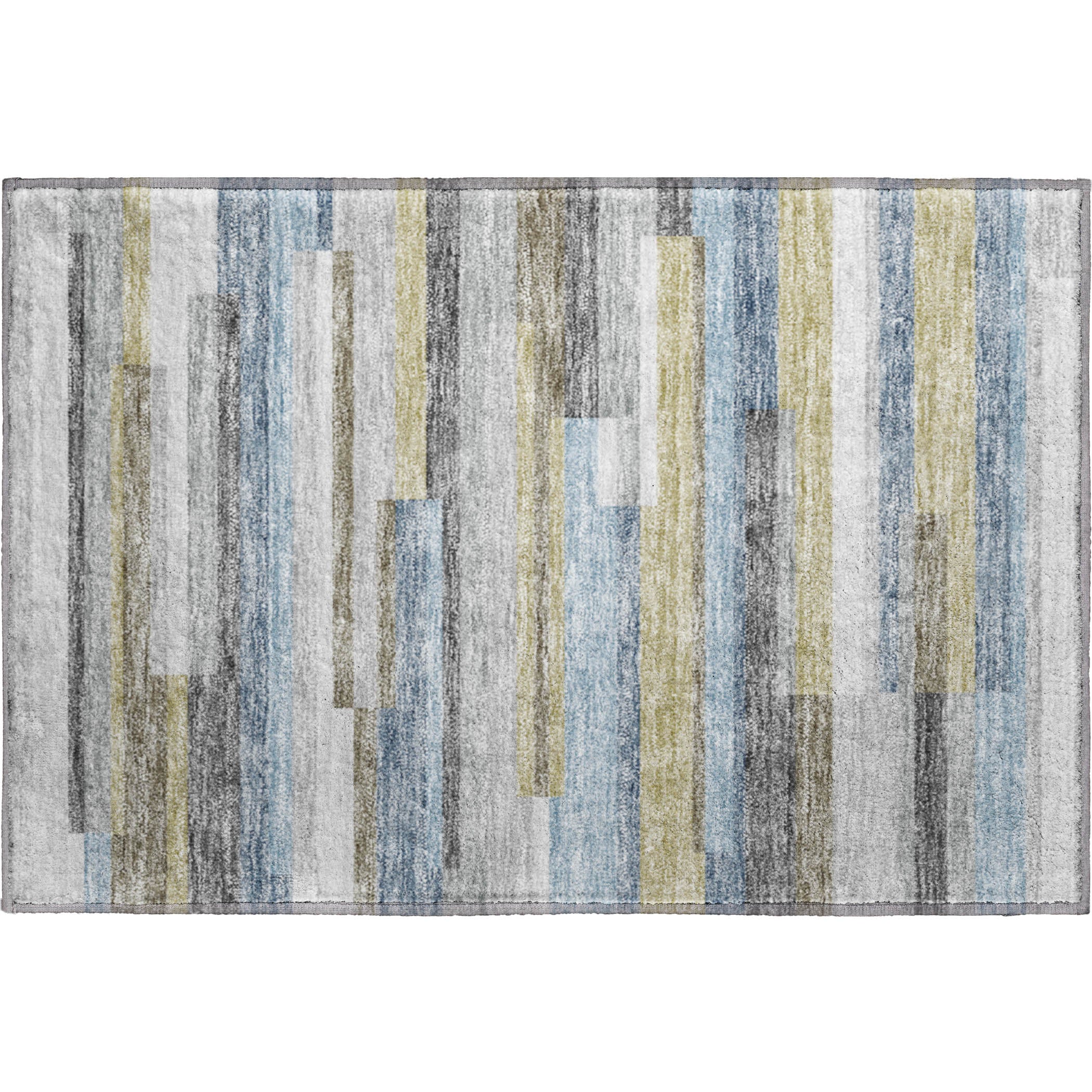 Bruges Machine Washable Transitional Gray Rug 1'8" x 2'6" #shape_Rectangle