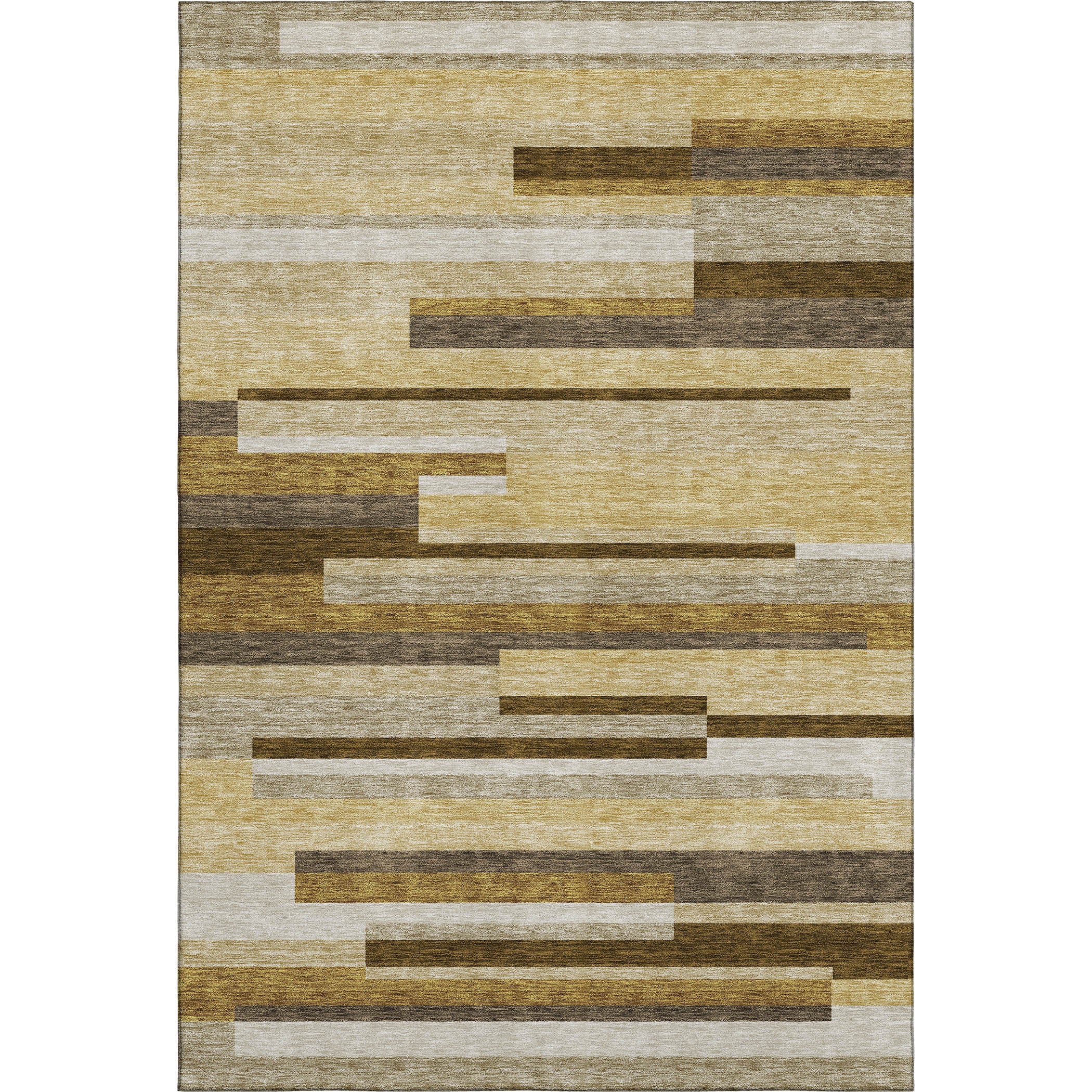 Bruges Machine Washable Transitional Khaki Brown Rug 2'6" x 3'10" #shape_Rectangle