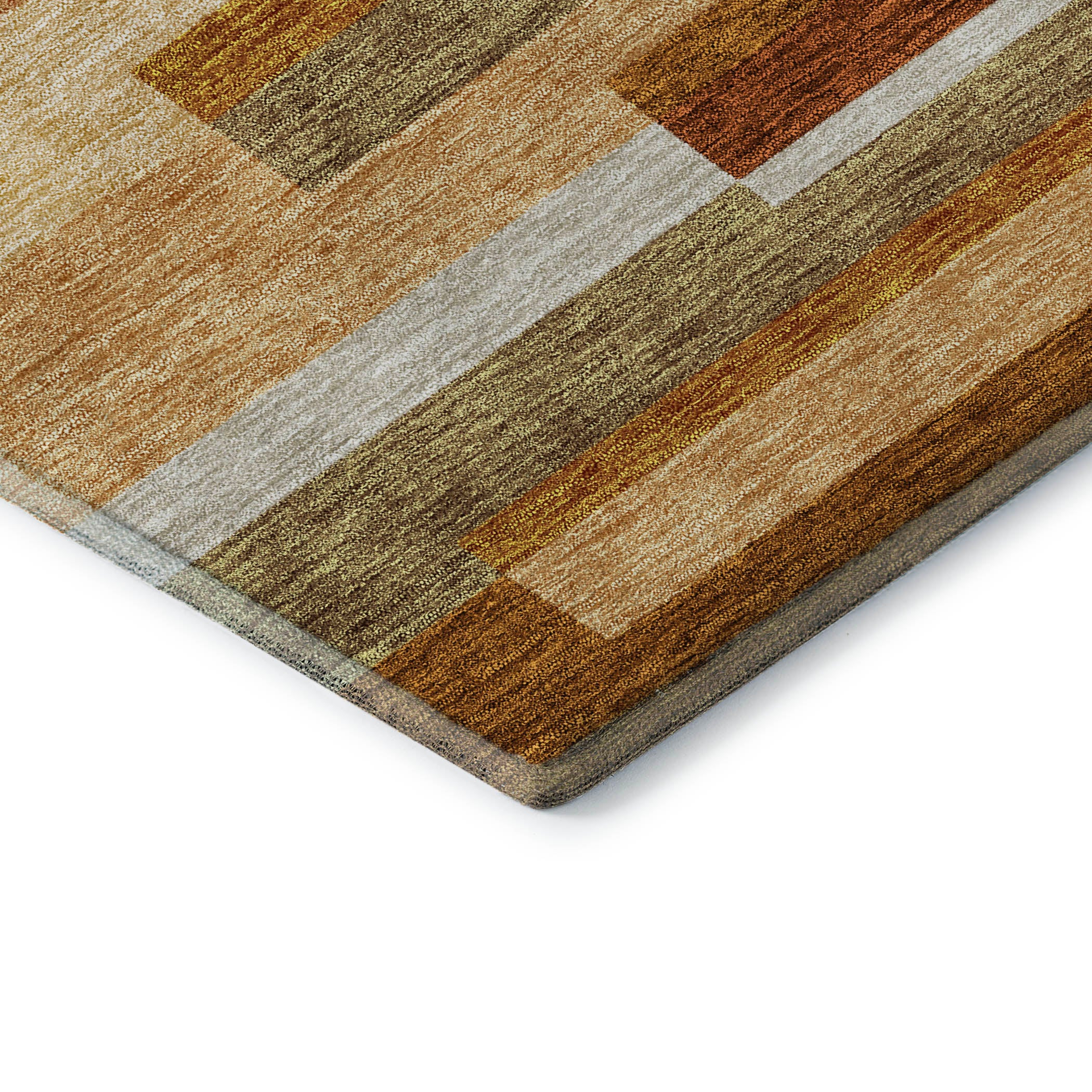 Bruges Machine Washable Transitional Paprika Orange Rug 1'8" x 2'6" #shape_Rectangle
