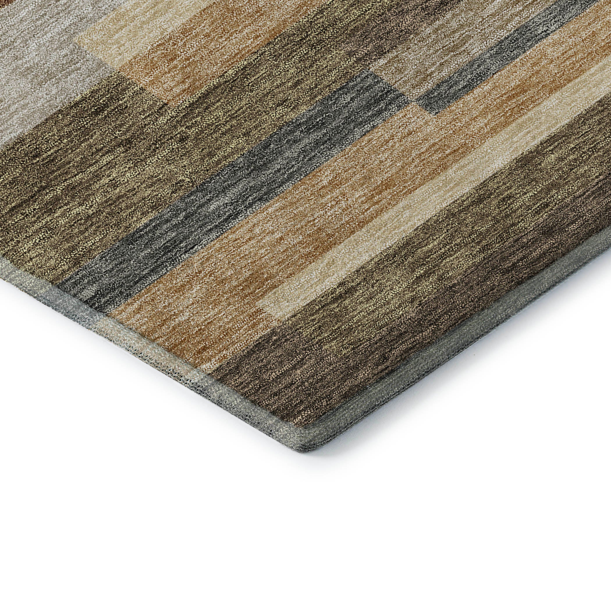 Bruges Machine Washable Transitional Taupe Brown Rug 1'8" x 2'6" #shape_Rectangle