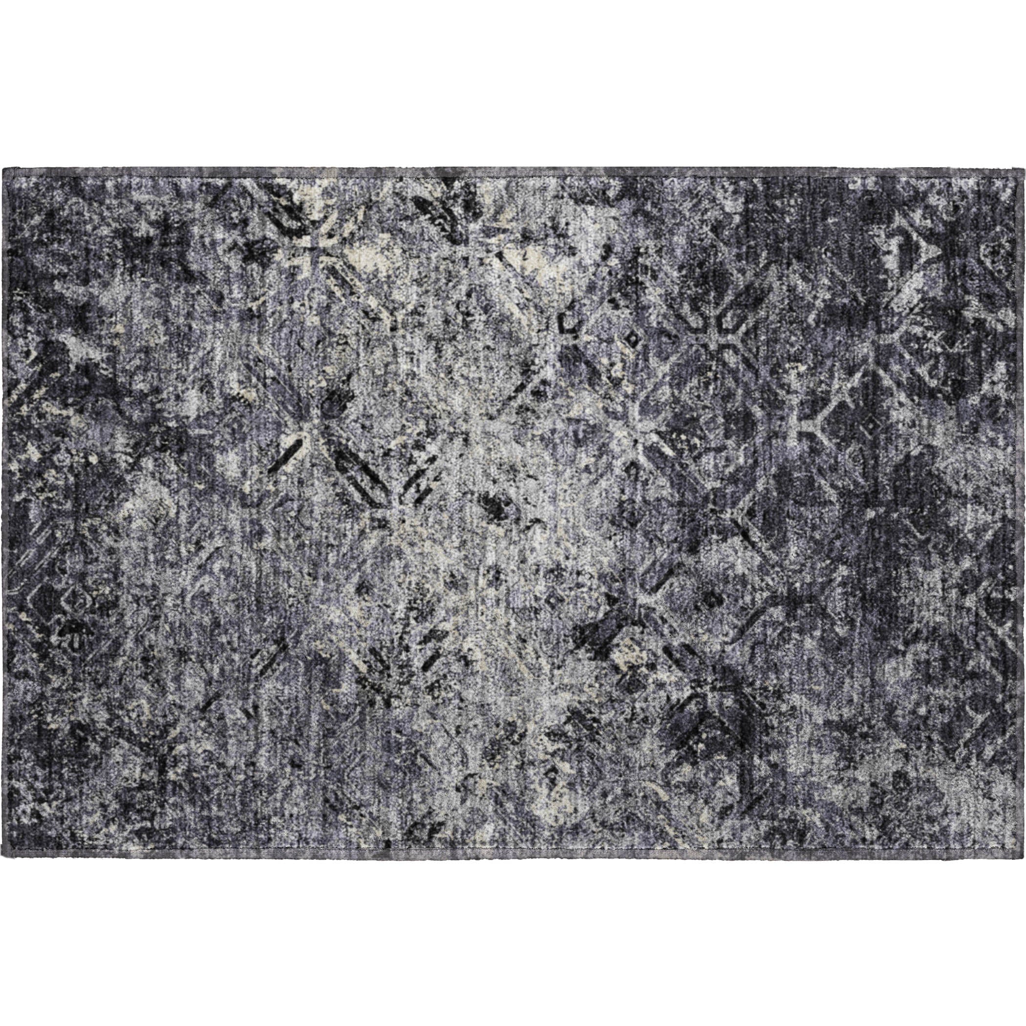 Cairo Machine Washable Transitional Black Rug 1'8" x 2'6" #shape_Rectangle