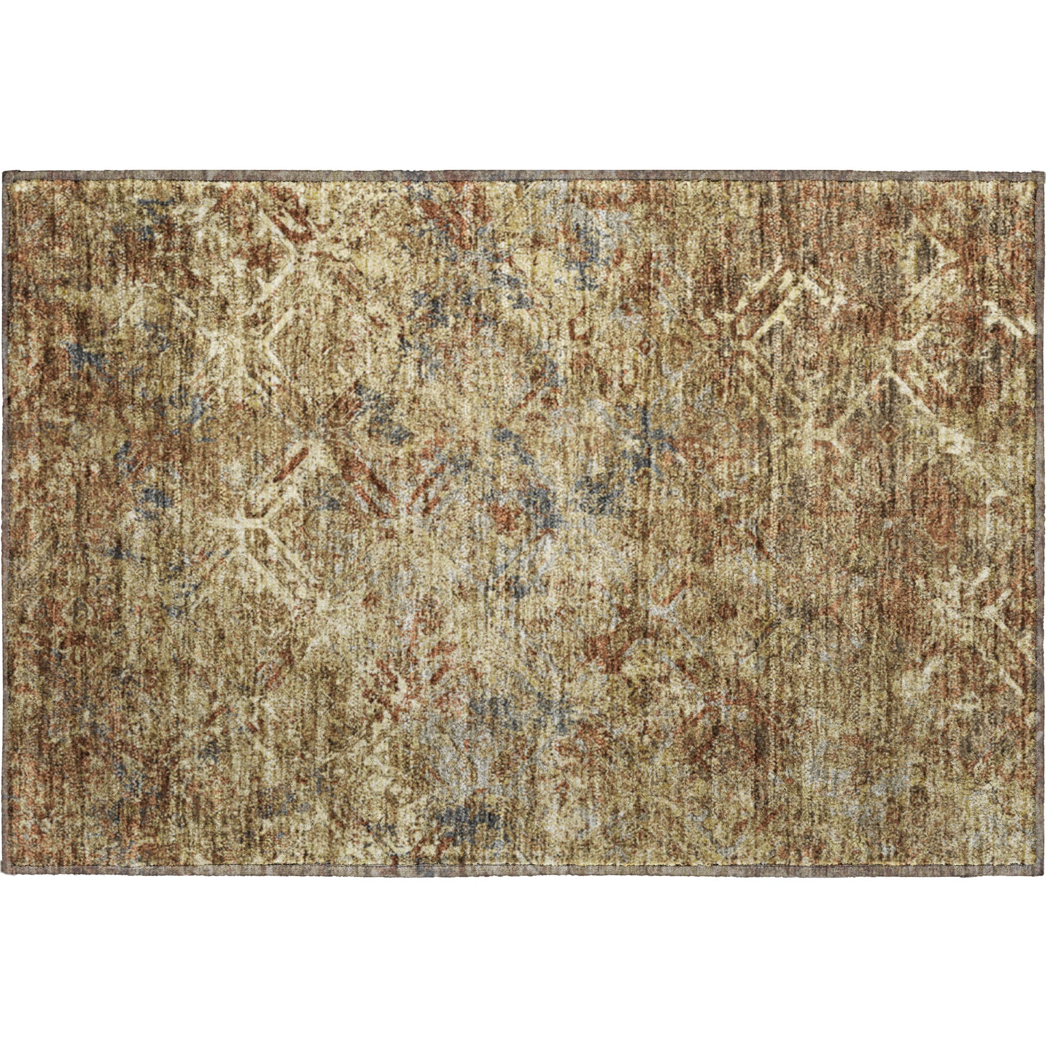 Cairo Machine Washable Transitional Brown Rug 1'8" x 2'6" #shape_Rectangle