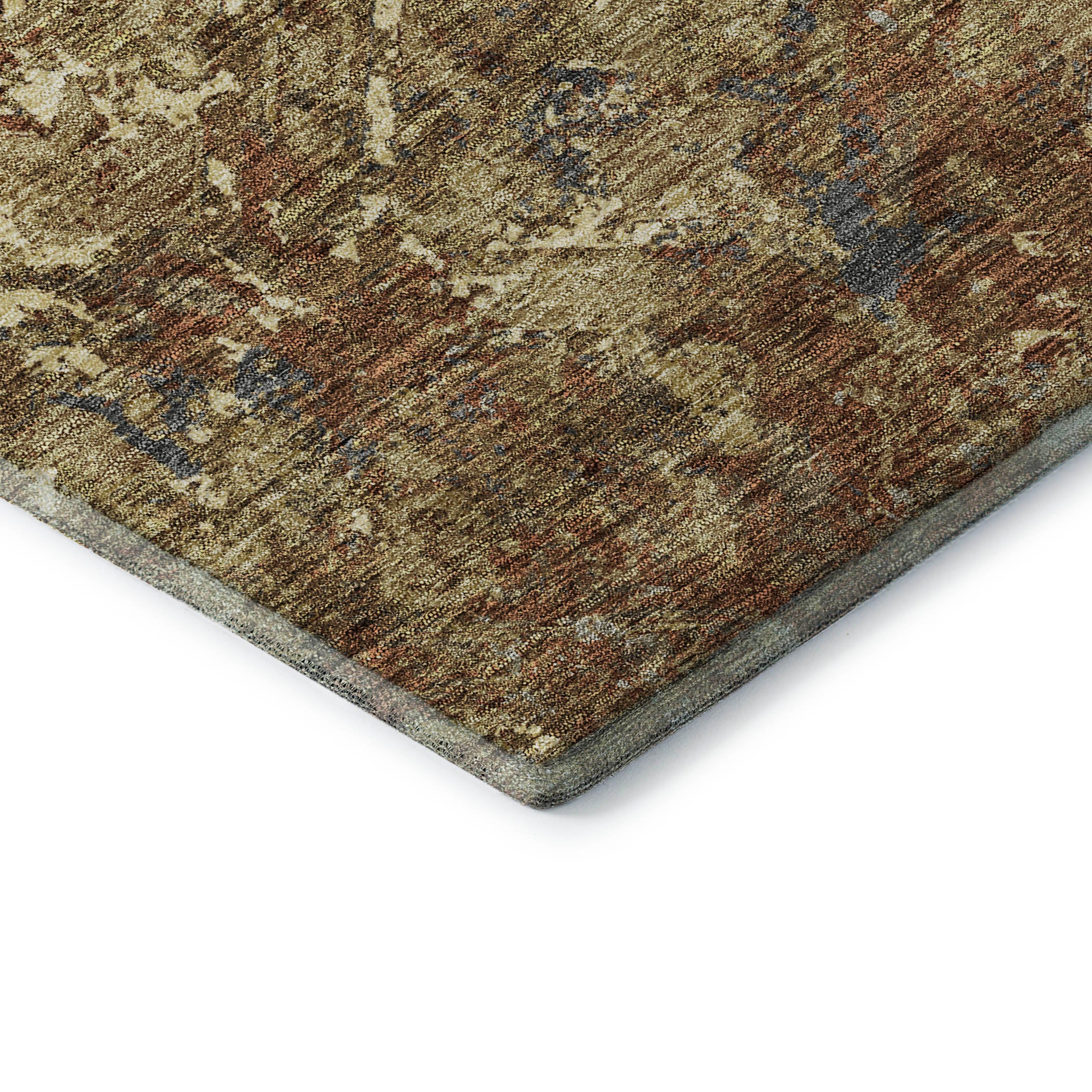 Cairo Machine Washable Transitional Brown Rug 1'8" x 2'6" #shape_Rectangle