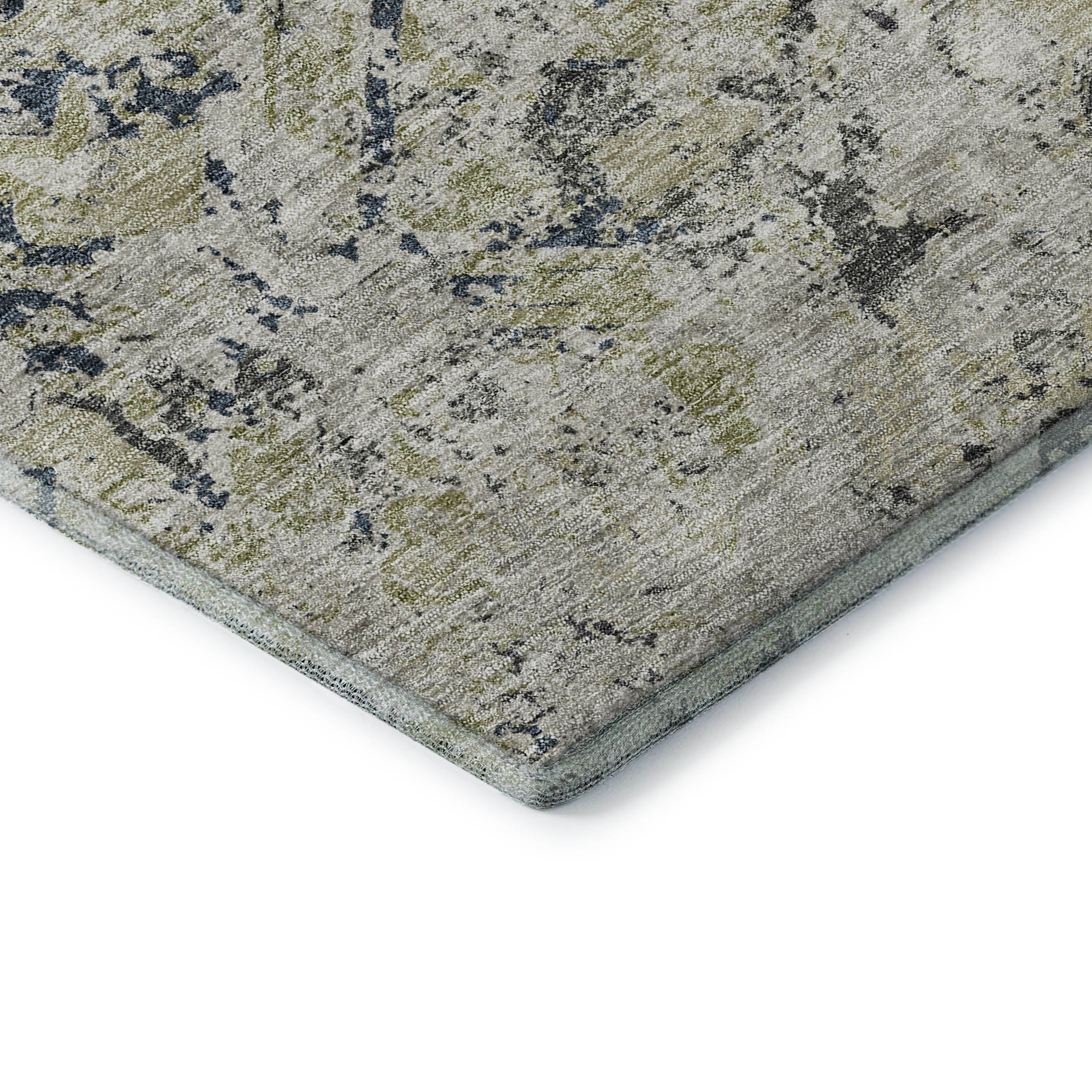 Cairo Machine Washable Transitional Silver Gray Rug 1'8" x 2'6" #shape_Rectangle