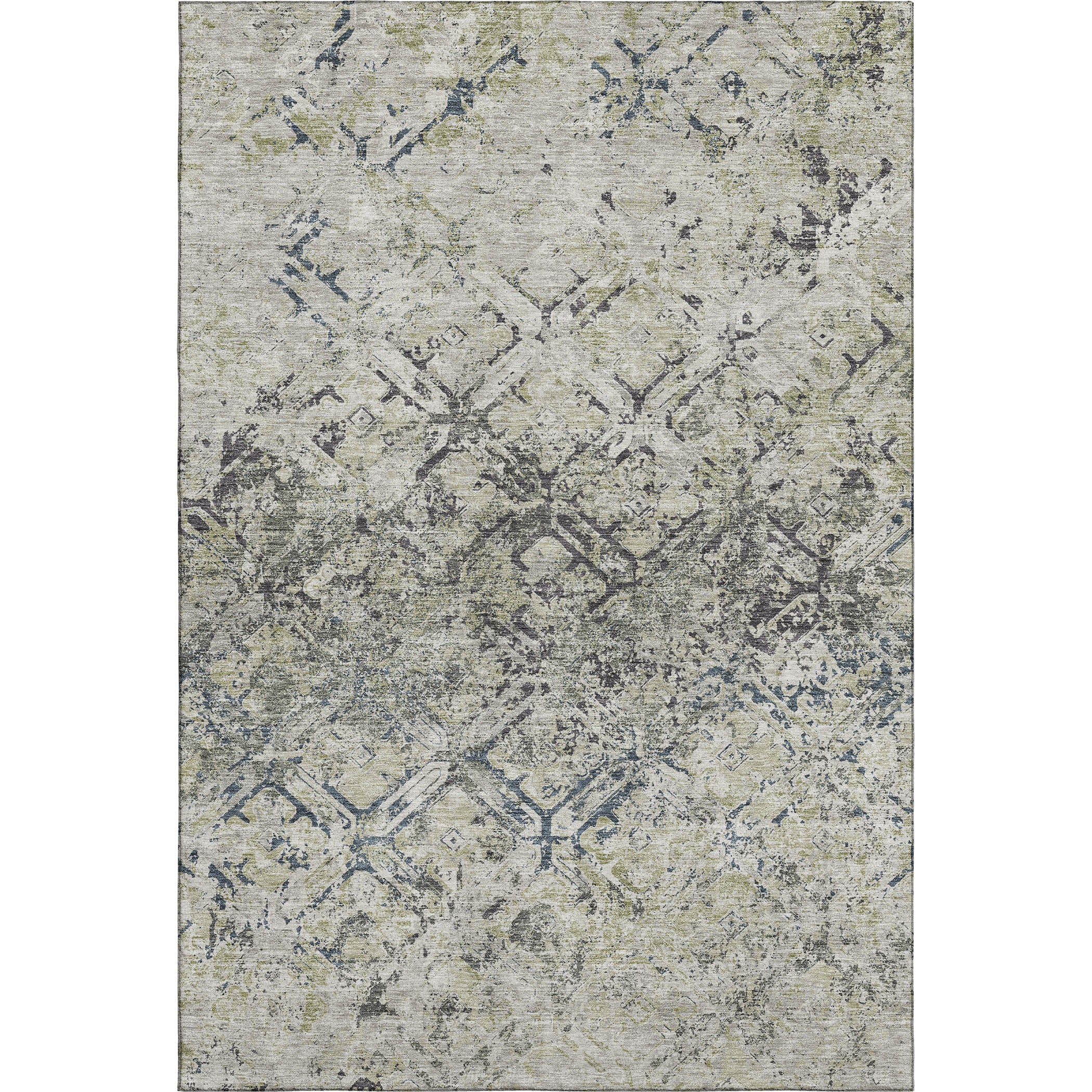 Cairo Machine Washable Transitional Silver Gray Rug 2'6" x 3'10" #shape_Rectangle