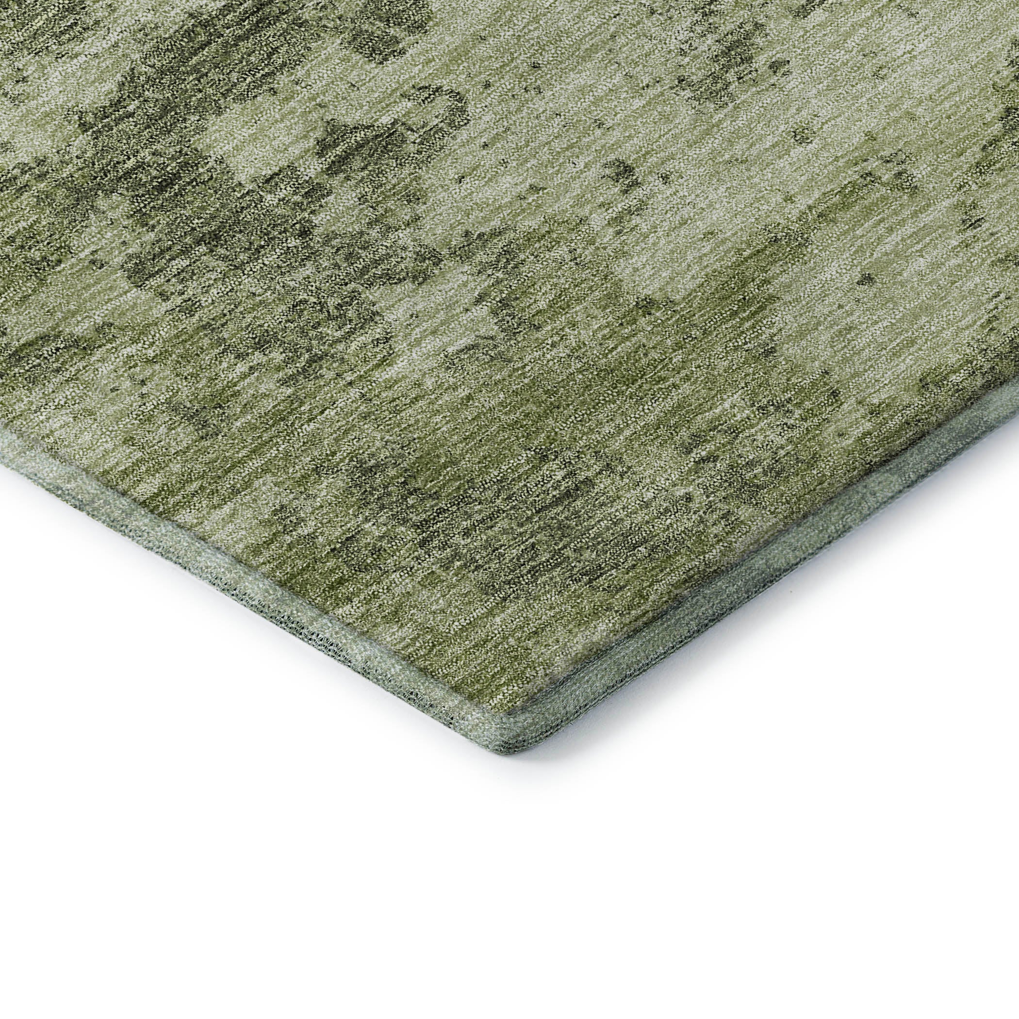 Bangkok Machine Washable Transitional Aloe Green Rug 1'8" x 2'6" #shape_Rectangle