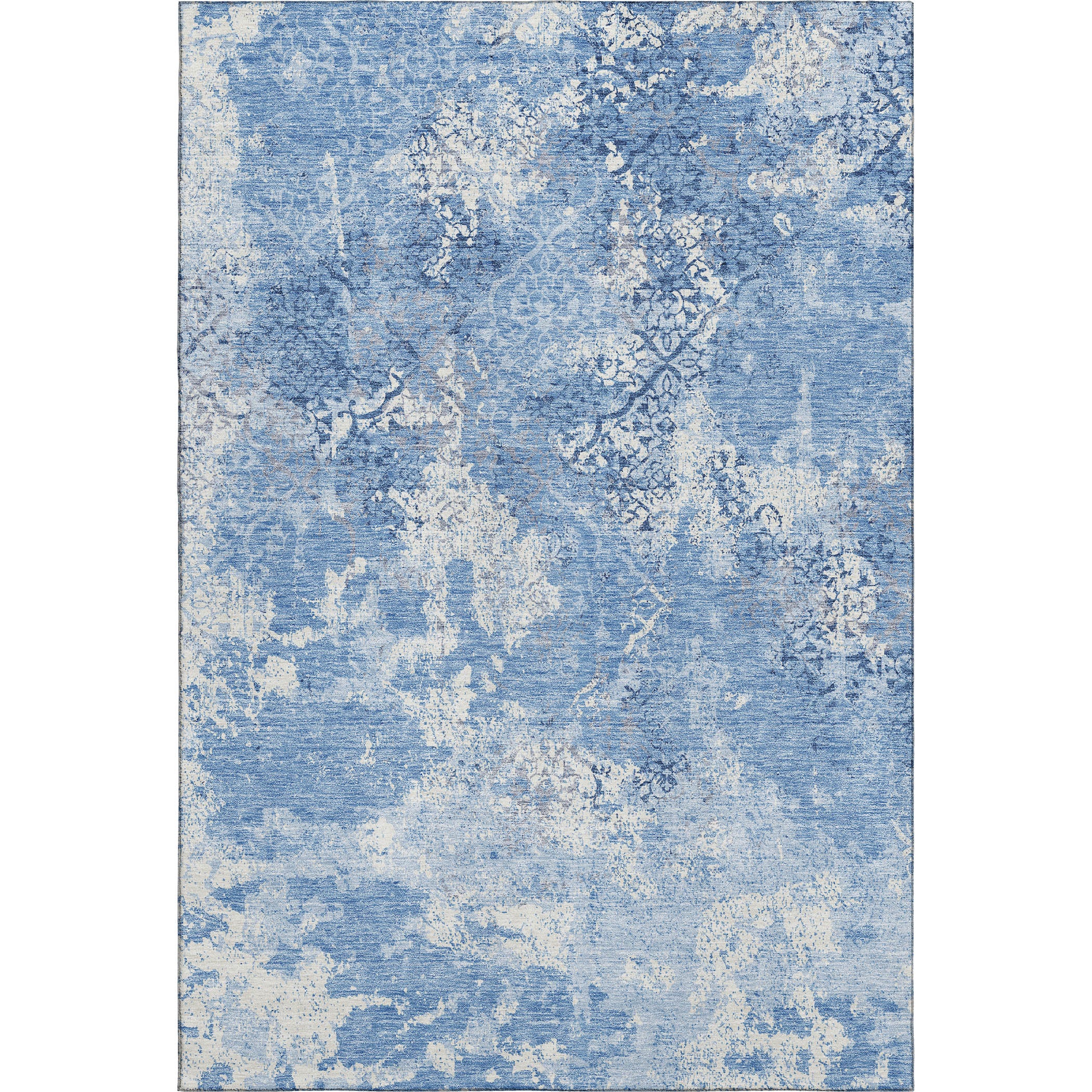 Bangkok Machine Washable Transitional Blue Rug 2'6" x 3'10" #shape_Rectangle