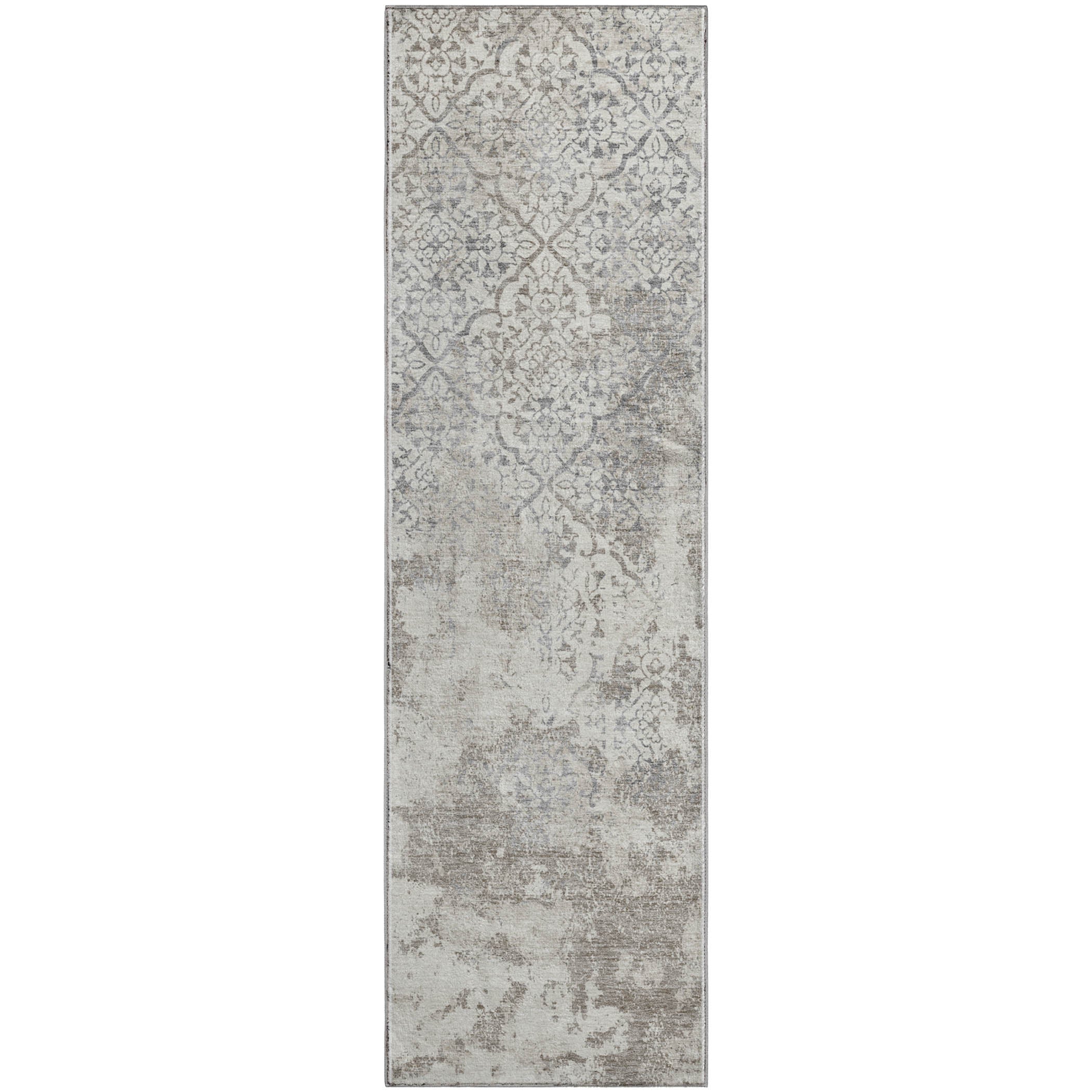 Bangkok Machine Washable Transitional Ivory Rug 2'3" x 7'6" #shape_Runner