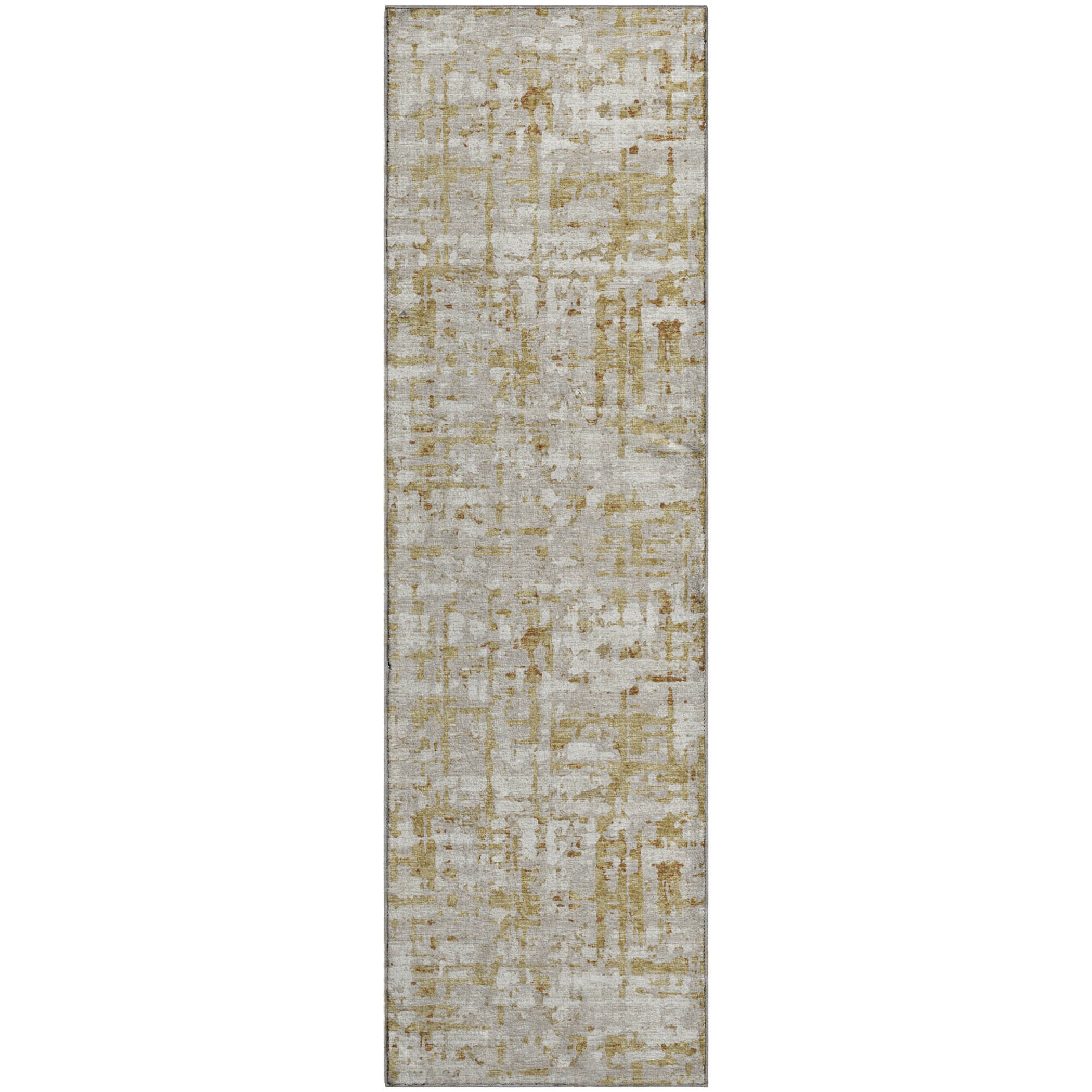 Lima Machine Washable Transitional Caramel Neutral Rug 2'3" x 7'6" #shape_Runner