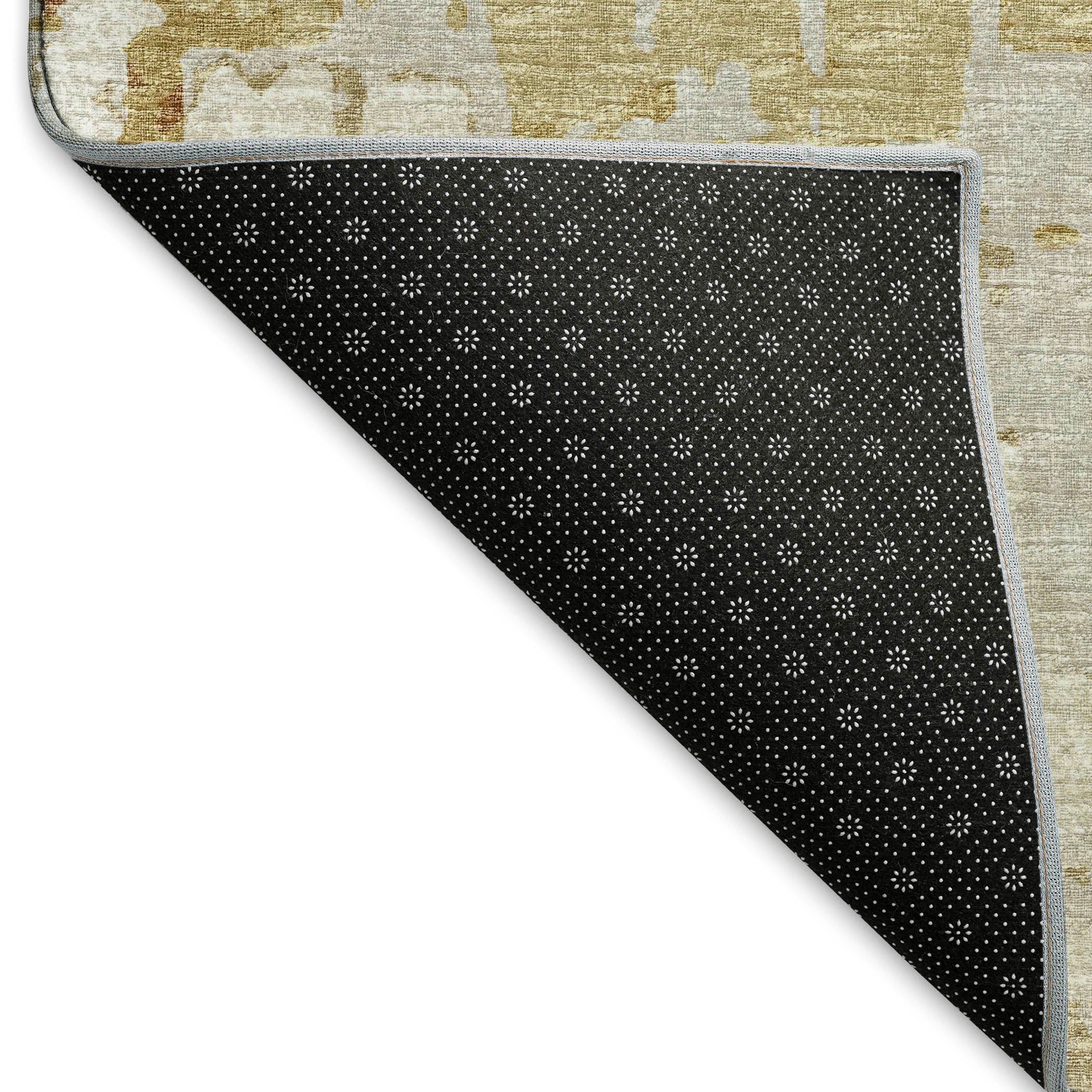 Lima Machine Washable Transitional Caramel Neutral Rug 1'8" x 2'6" #shape_Rectangle
