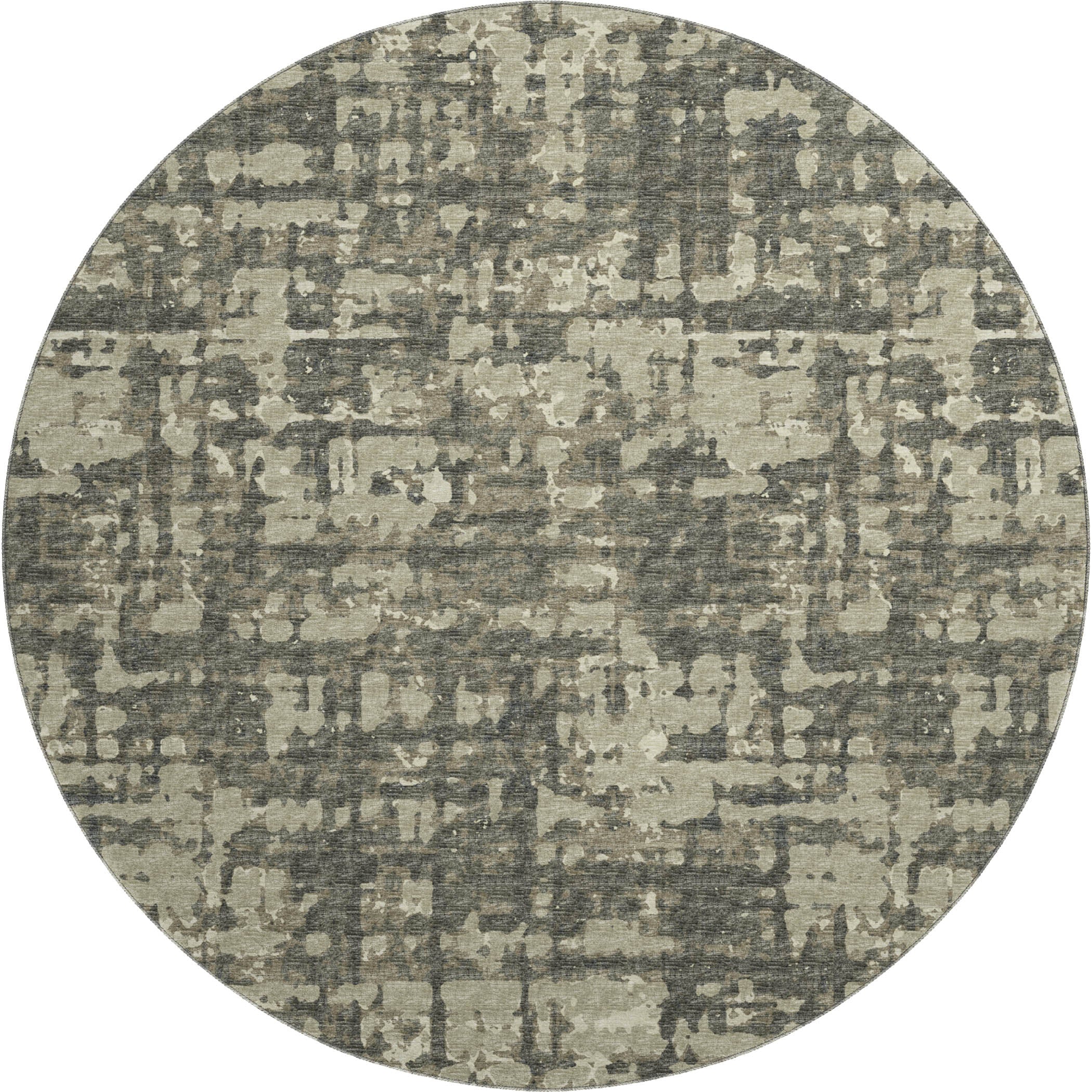 Lima Machine Washable Transitional Earth Neutral Rug 8' x 8' #shape_Round