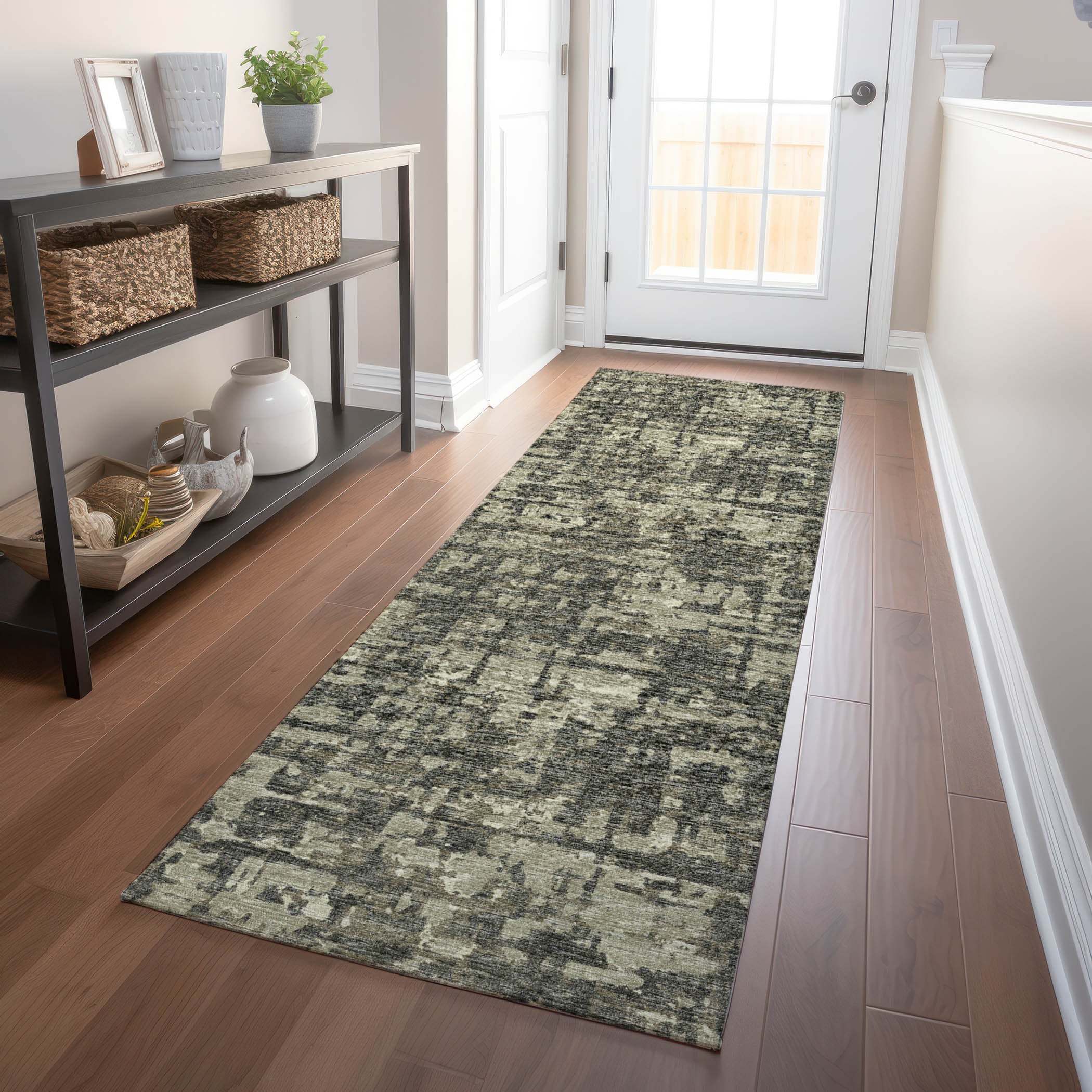 Lima Machine Washable Transitional Earth Neutral Rug 2'3" x 7'6" #shape_Runner