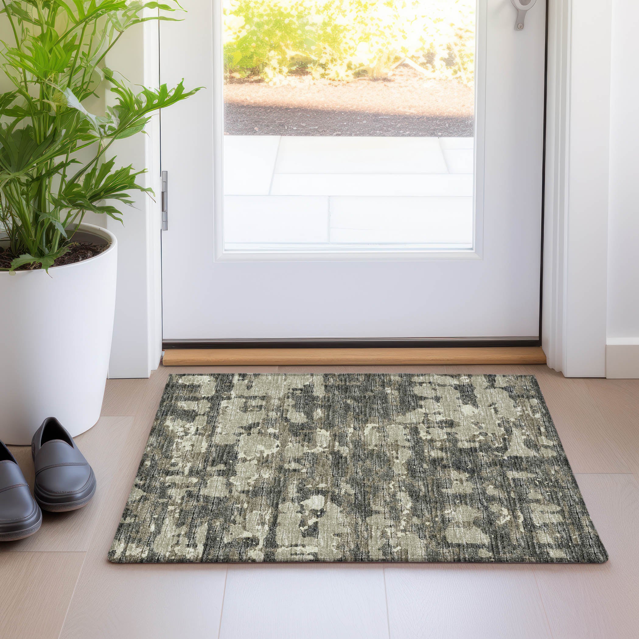 Lima Machine Washable Transitional Earth Neutral Rug 1'8" x 2'6" #shape_Rectangle