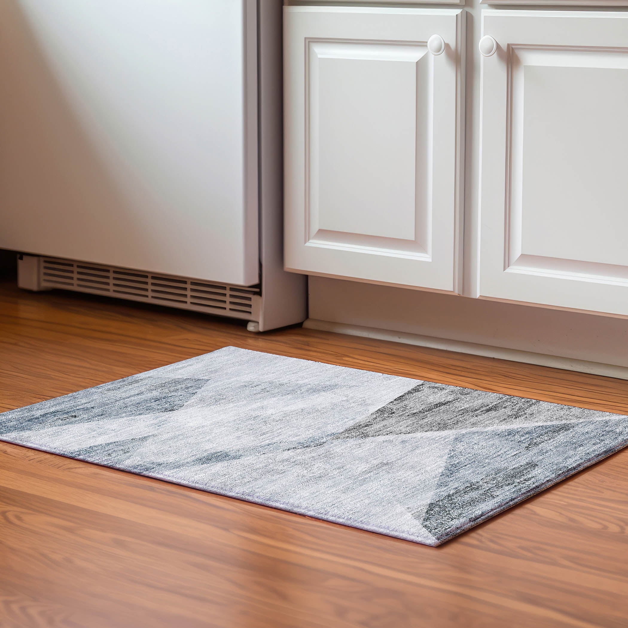 Bangkok Machine Washable Transitional Sky Blue Rug 1'8" x 2'6" #shape_Rectangle