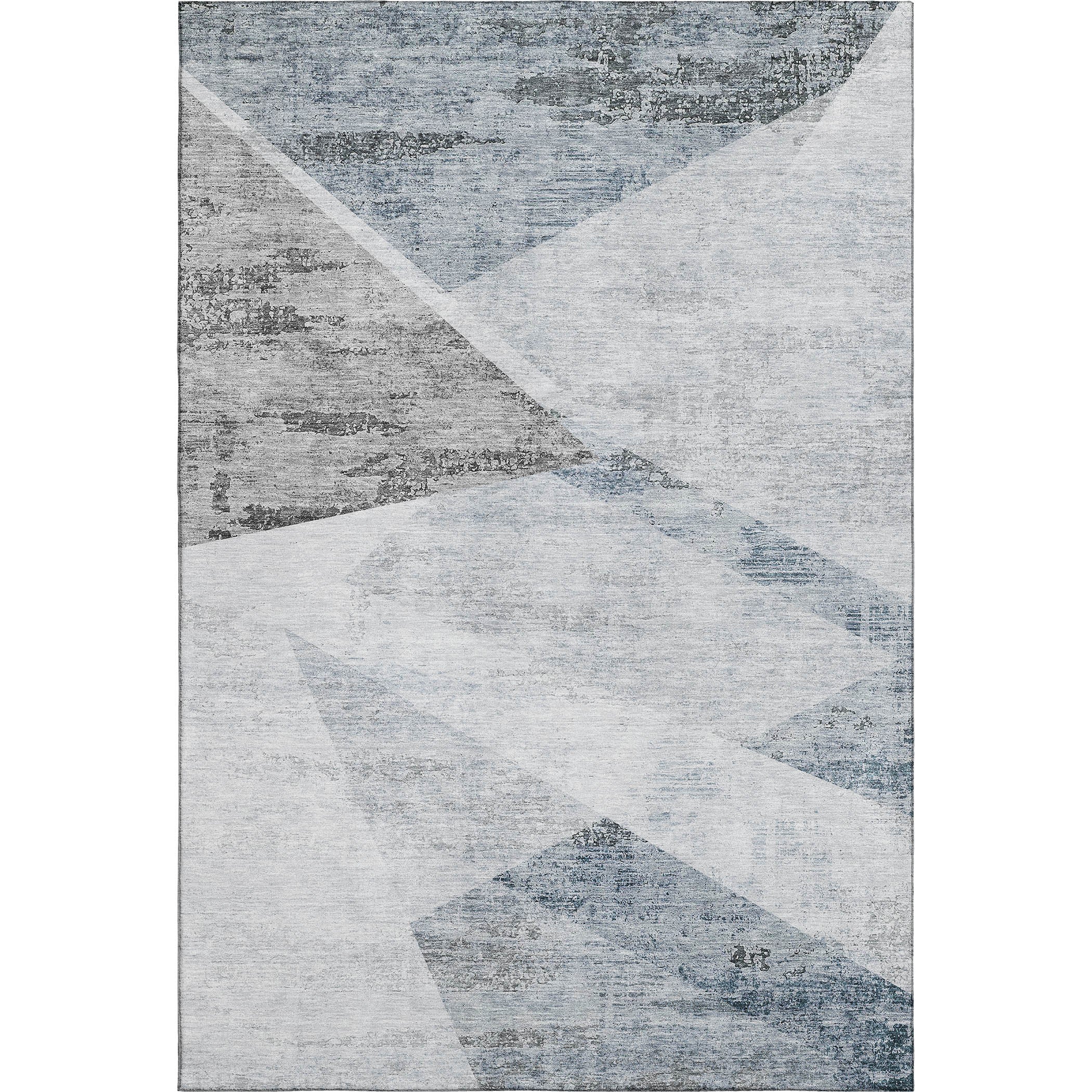 Bangkok Machine Washable Transitional Sky Blue Rug 2'6" x 3'10" #shape_Rectangle