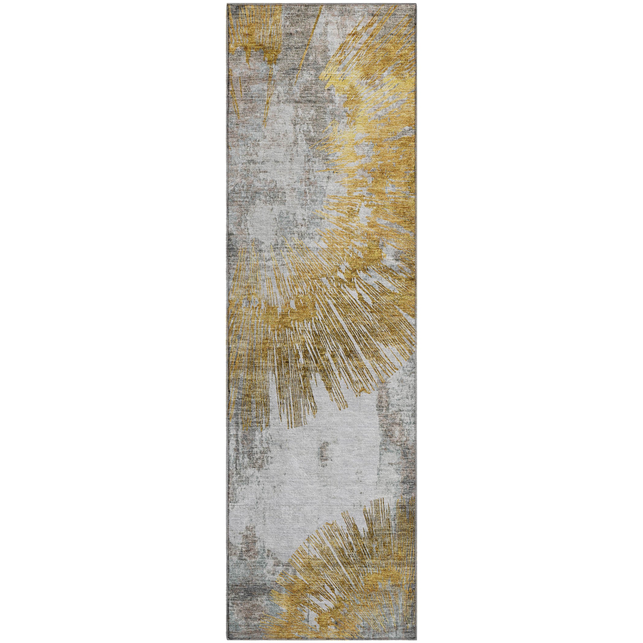 Havana Machine Washable Transitional Gold Rug 2'3" x 7'6" #shape_Runner