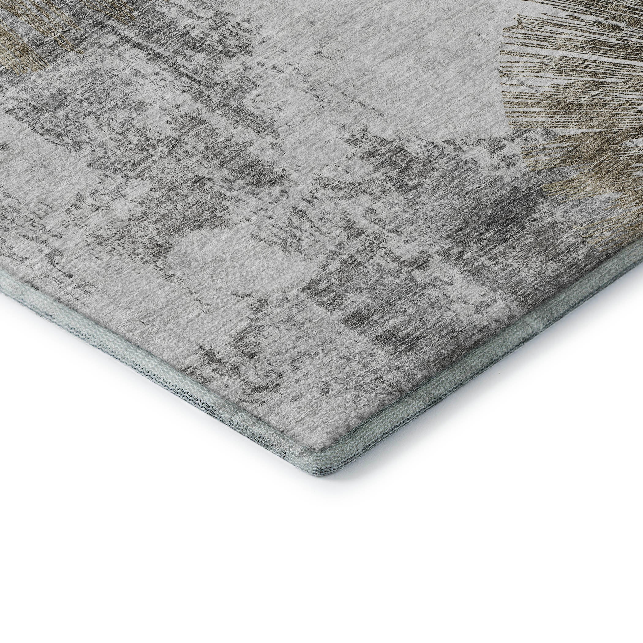 Havana Machine Washable Transitional Taupe Brown Rug 1'8" x 2'6" #shape_Rectangle
