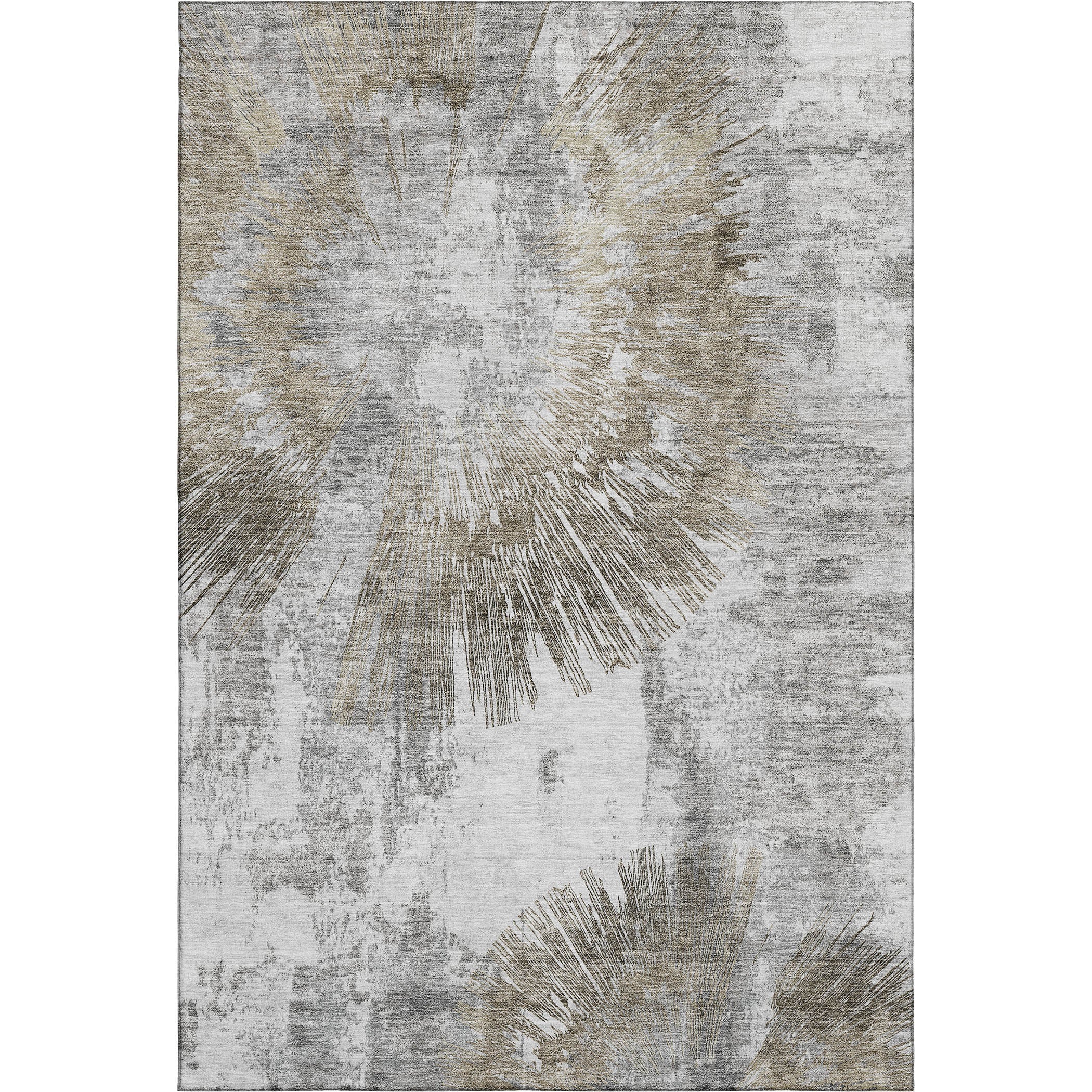 Havana Machine Washable Transitional Taupe Brown Rug 2'6" x 3'10" #shape_Rectangle