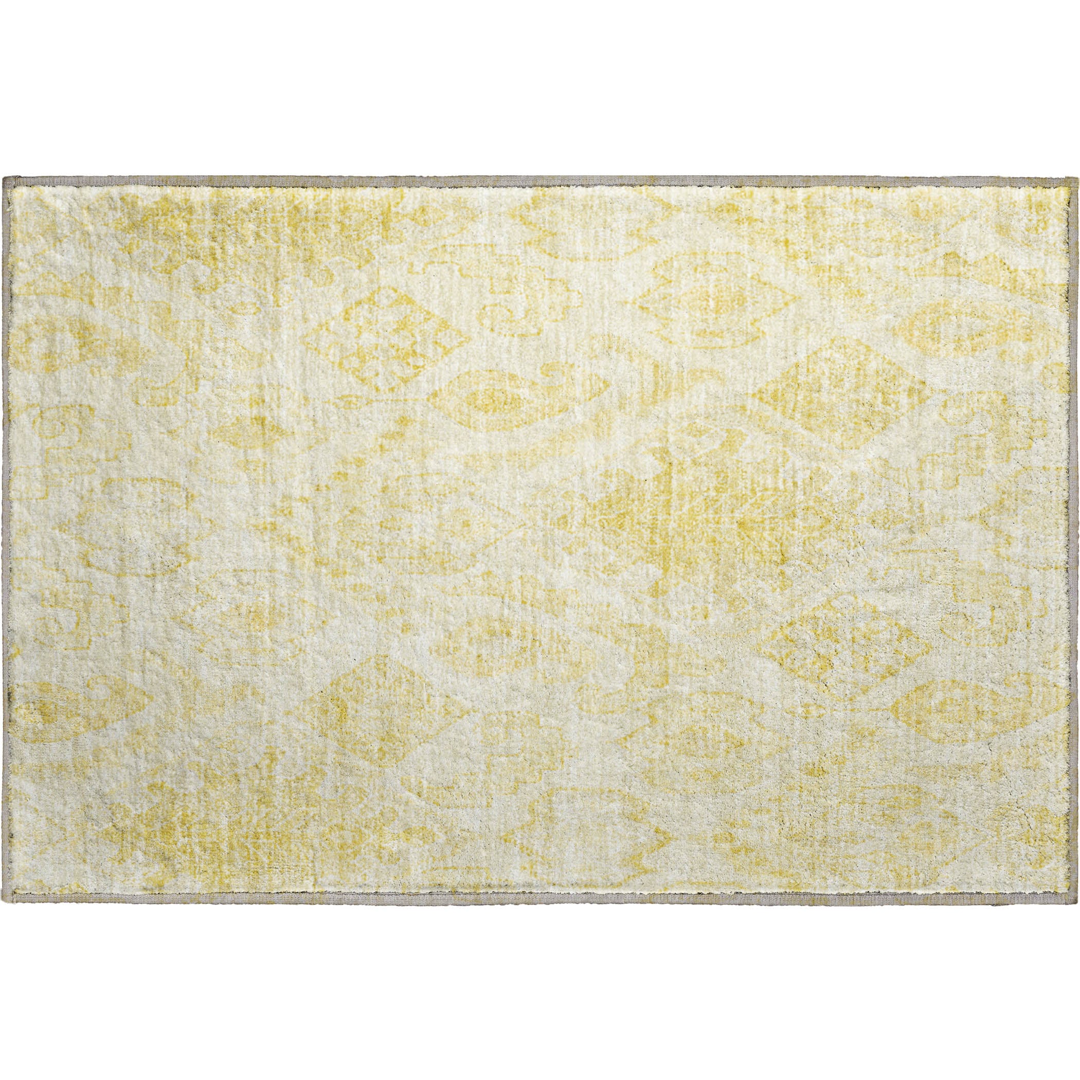 Bangkok Machine Washable Transitional Gold Rug 1'8" x 2'6" #shape_Rectangle