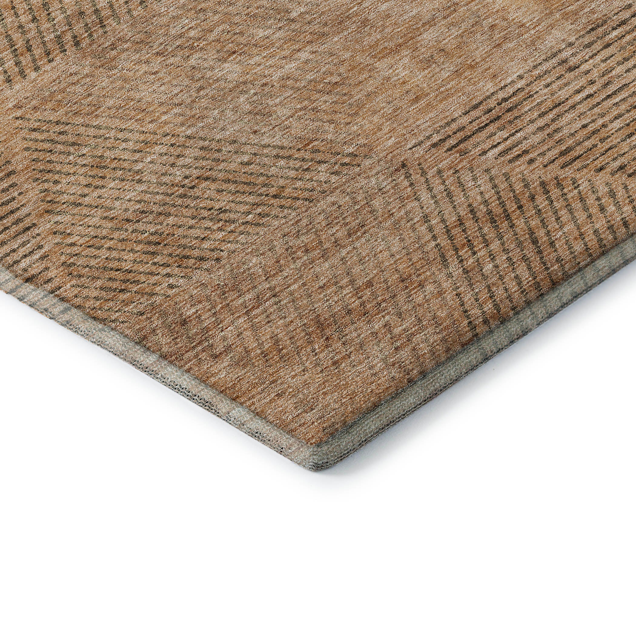 Colombo Machine Washable Transitional Copper Orange Rug 1'8" x 2'6" #shape_Rectangle