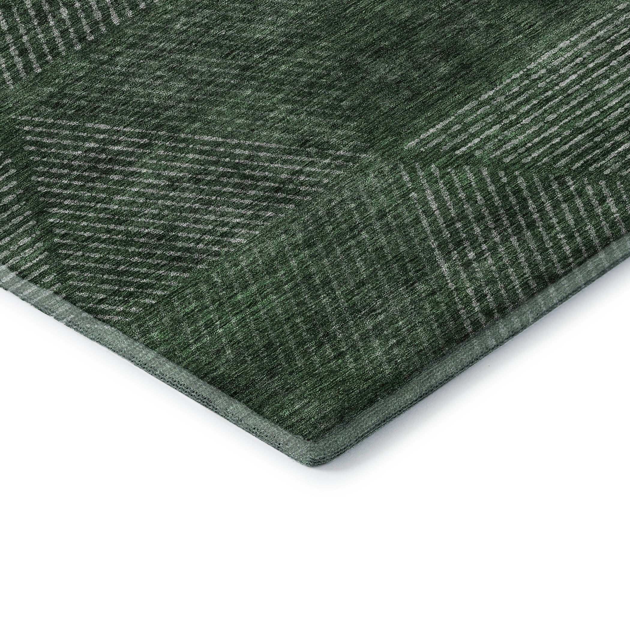 Colombo Machine Washable Transitional Fern Green Rug 1'8" x 2'6" #shape_Rectangle