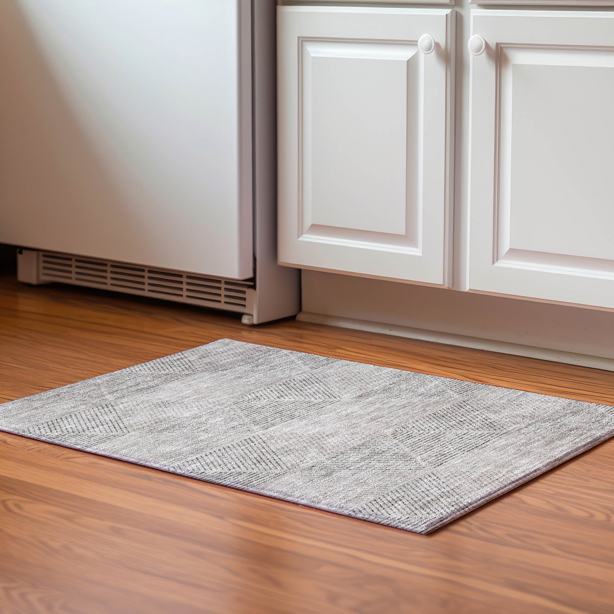 Colombo Machine Washable Transitional Taupe Brown Rug 1'8" x 2'6" #shape_Rectangle