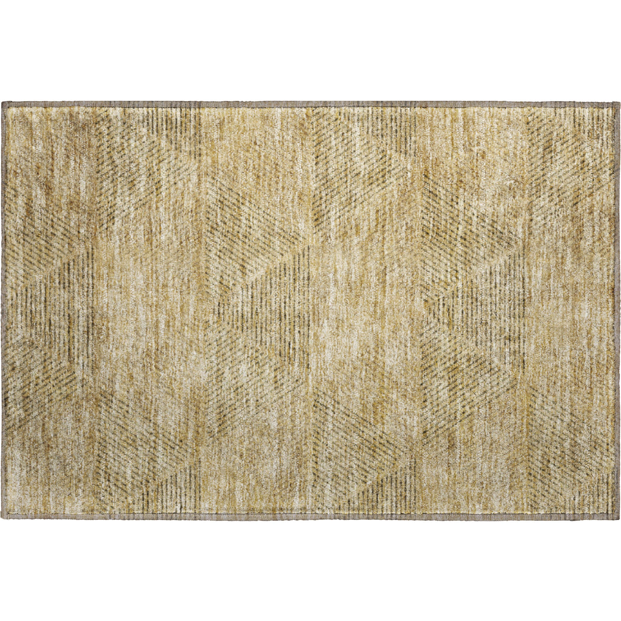 Colombo Machine Washable Transitional Wheat Gold Rug 1'8" x 2'6" #shape_Rectangle