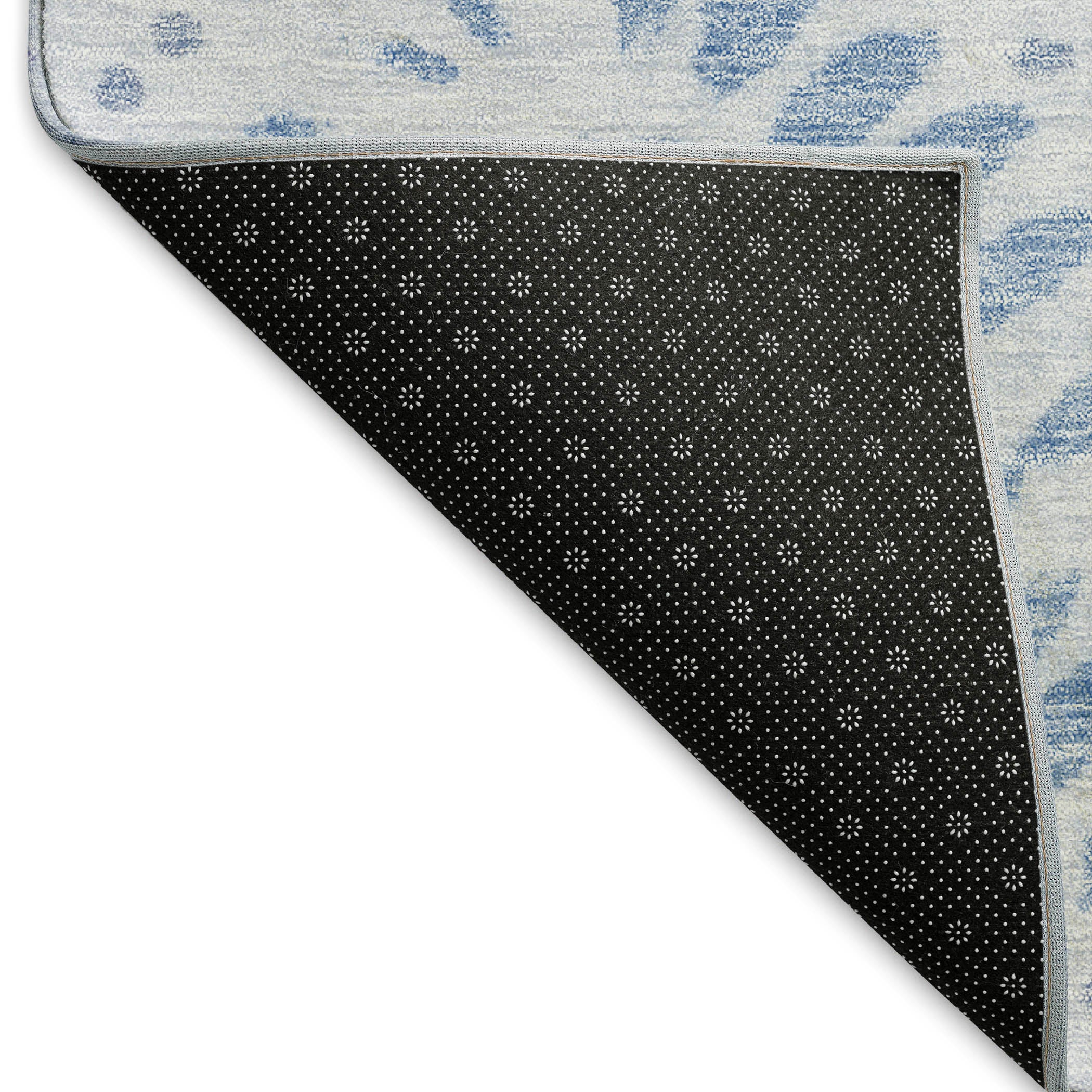 Reykjavik Machine Washable Transitional Blue Rug 1'8" x 2'6" #shape_Rectangle