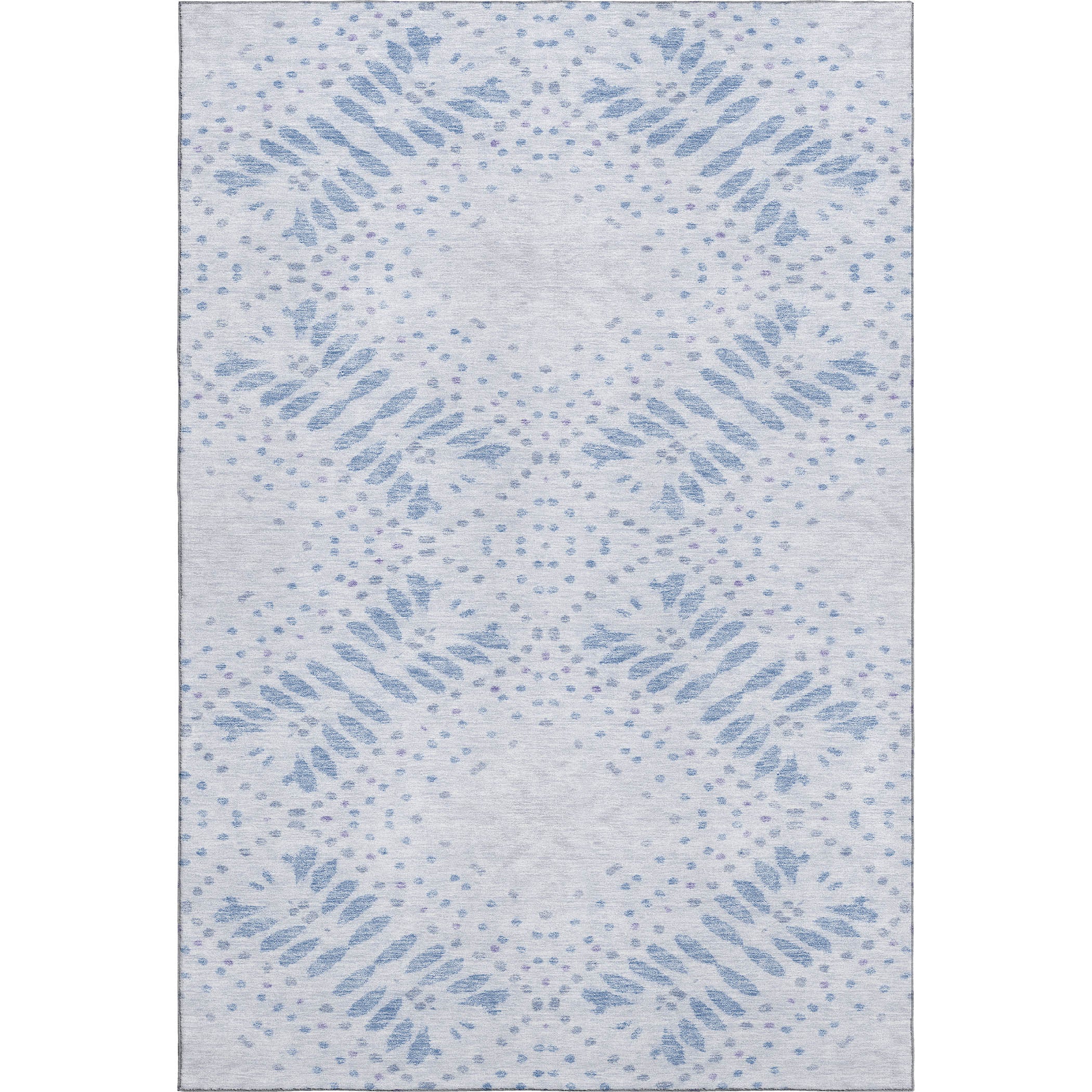 Reykjavik Machine Washable Transitional Blue Rug 2'6" x 3'10" #shape_Rectangle