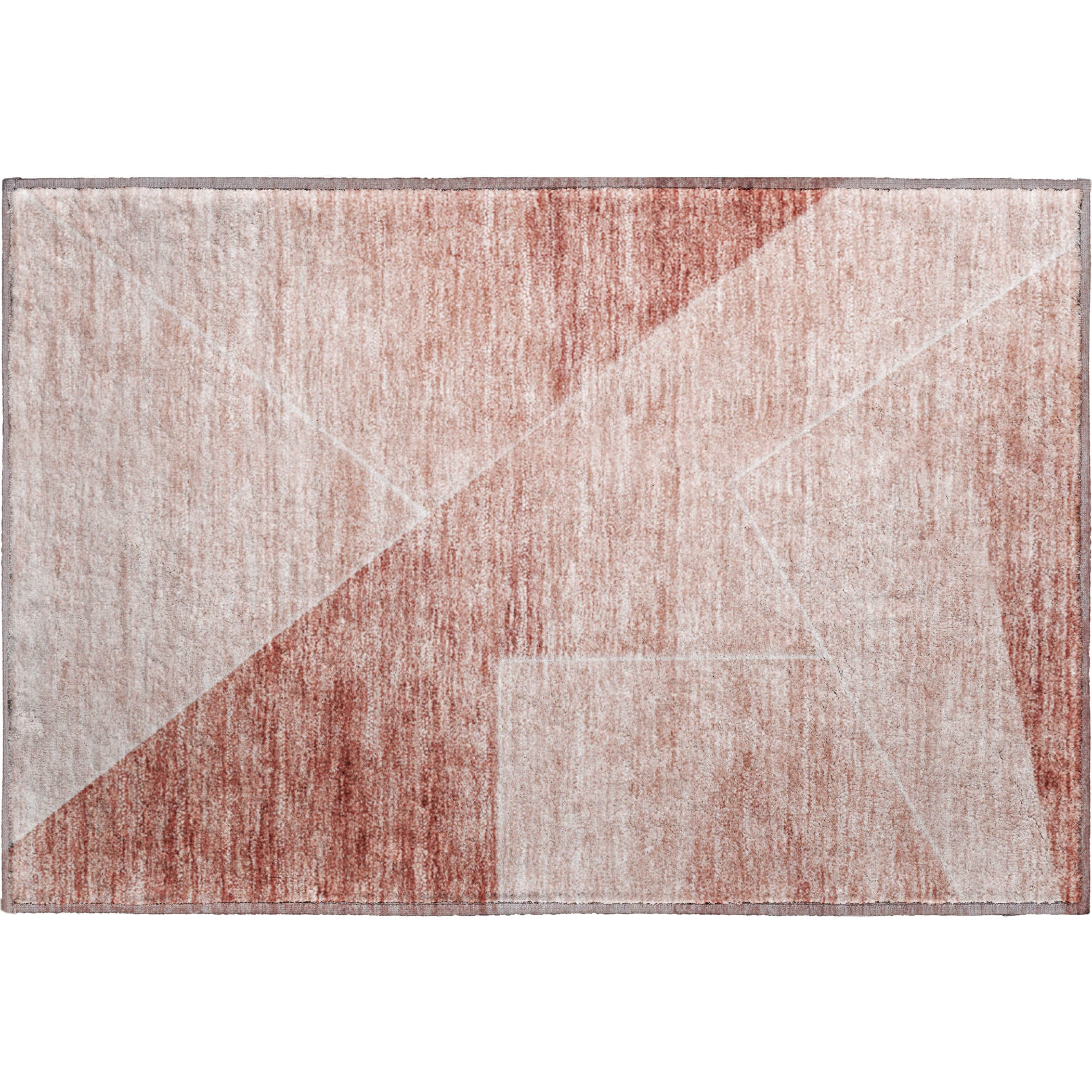 Bogota Machine Washable Transitional Salmon Orange Rug 1'8" x 2'6" #shape_Rectangle