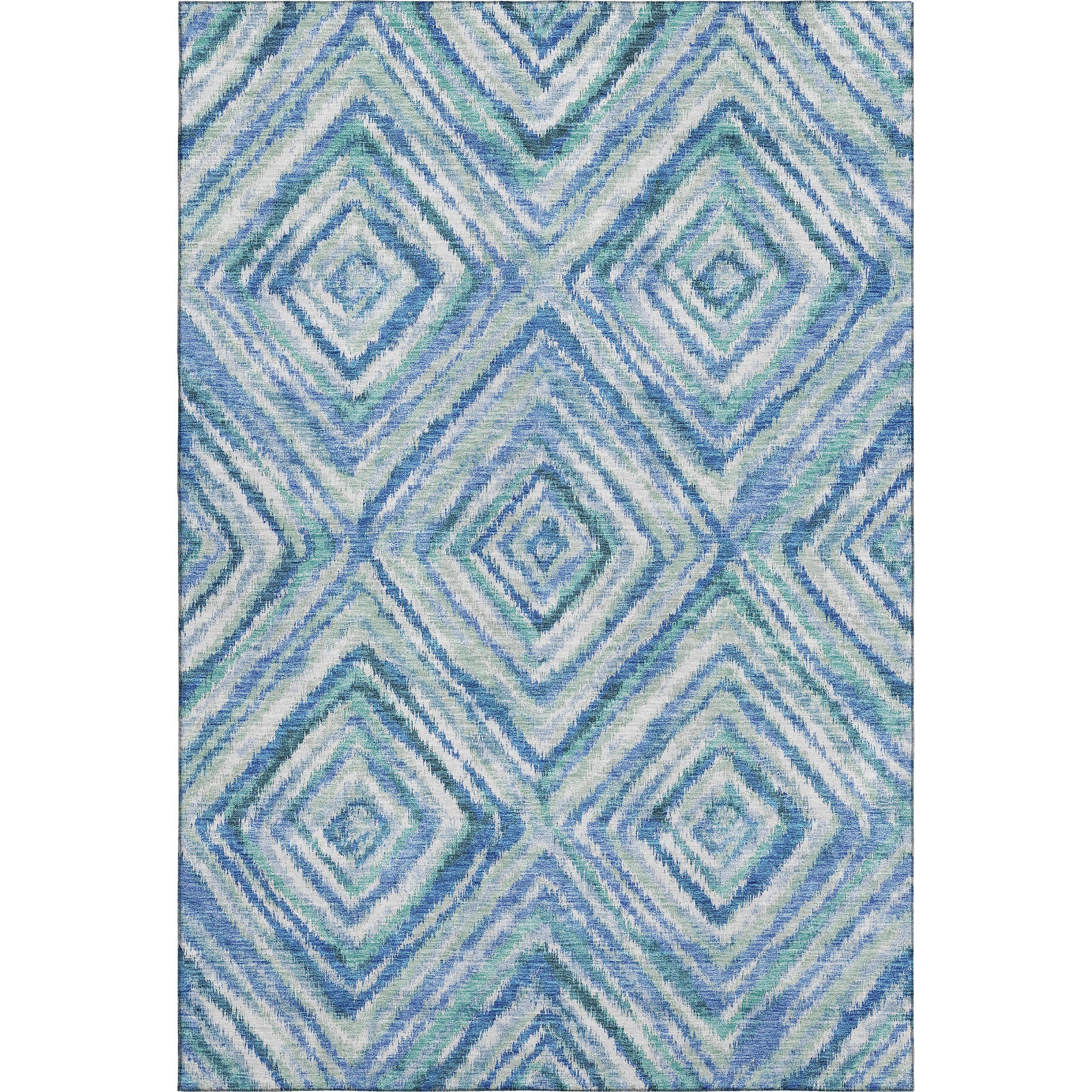 Bruges Machine Washable Transitional Blue Rug 2'6" x 3'10" #shape_Rectangle