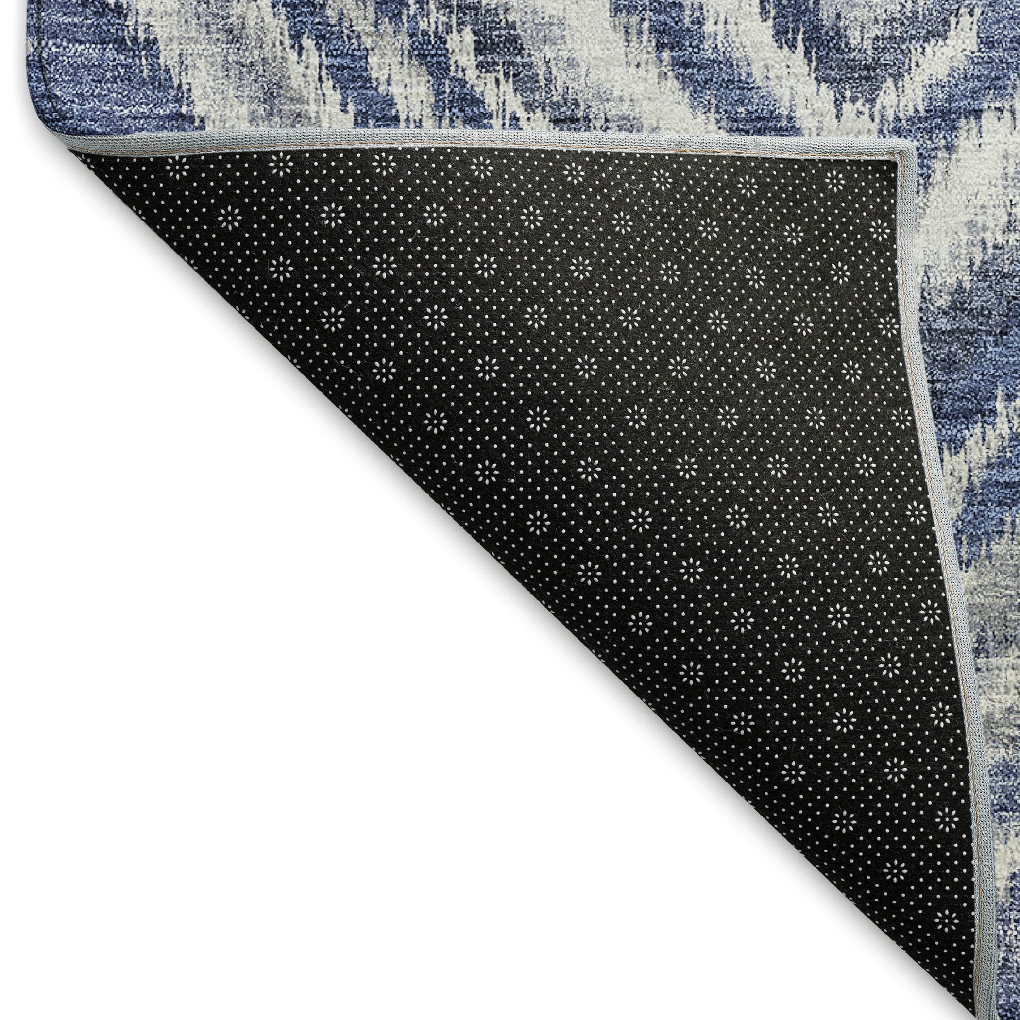 Cartagena Machine Washable Transitional Blue Rug 1'8" x 2'6" #shape_Rectangle