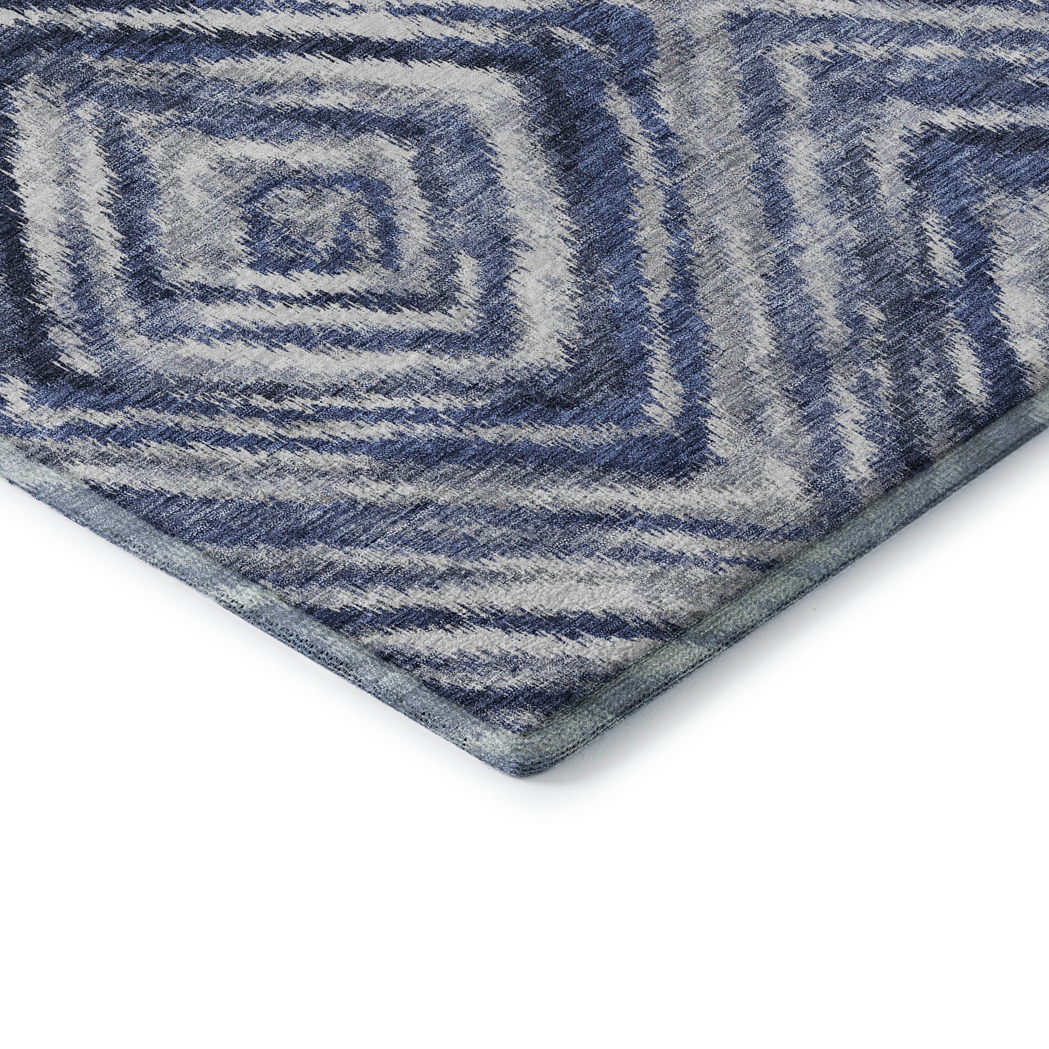 Cartagena Machine Washable Transitional Blue Rug 1'8" x 2'6" #shape_Rectangle