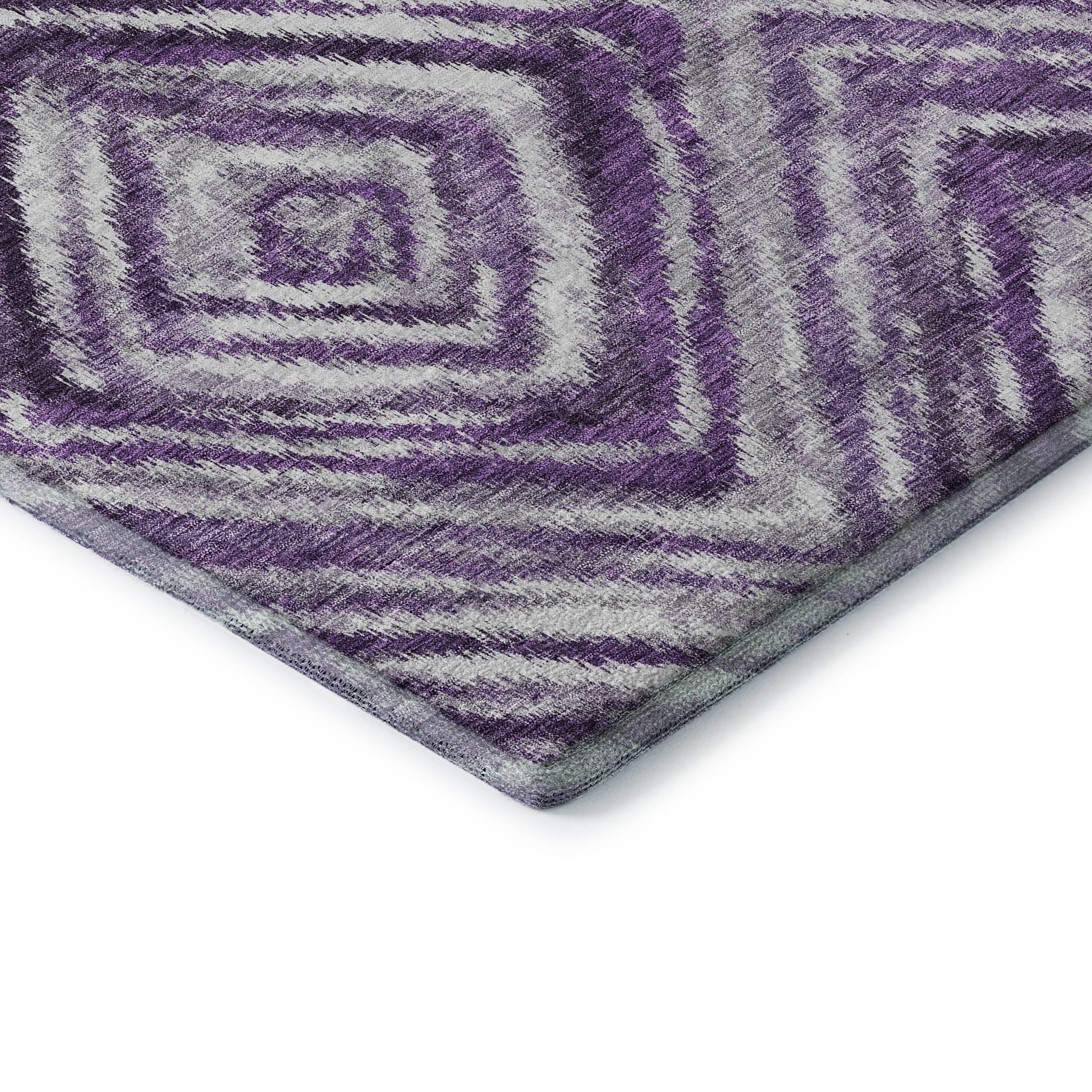 Cartagena Machine Washable Transitional Purple Rug 1'8" x 2'6" #shape_Rectangle