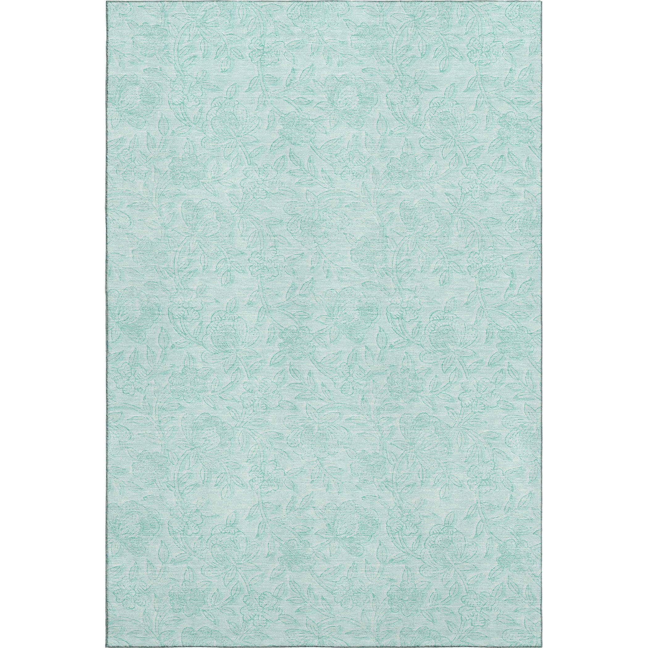 Cusco Machine Washable Transitional Teal Rug 2'6" x 3'10" #shape_Rectangle