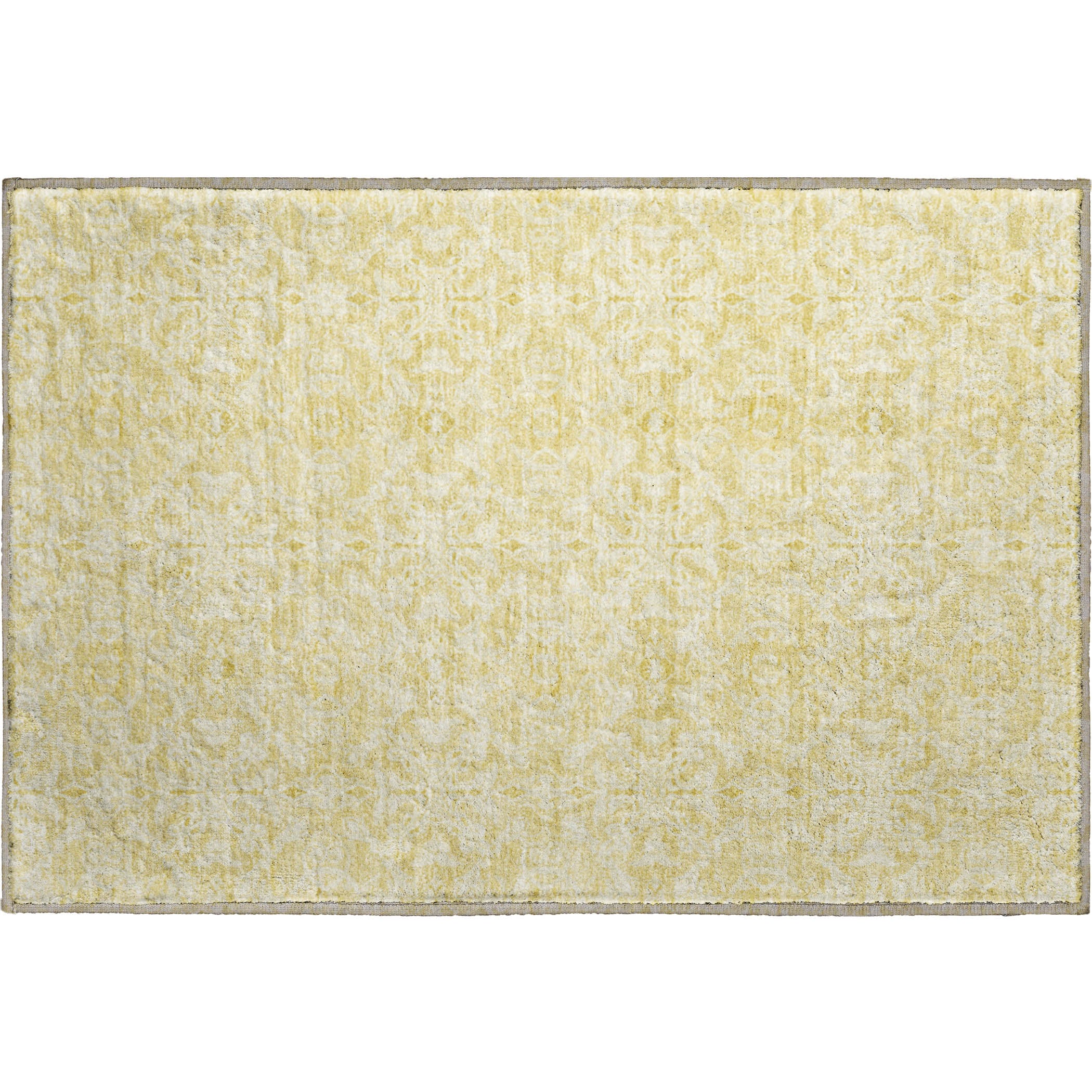 Kathmandu Machine Washable Transitional Gold Rug 1'8" x 2'6" #shape_Rectangle
