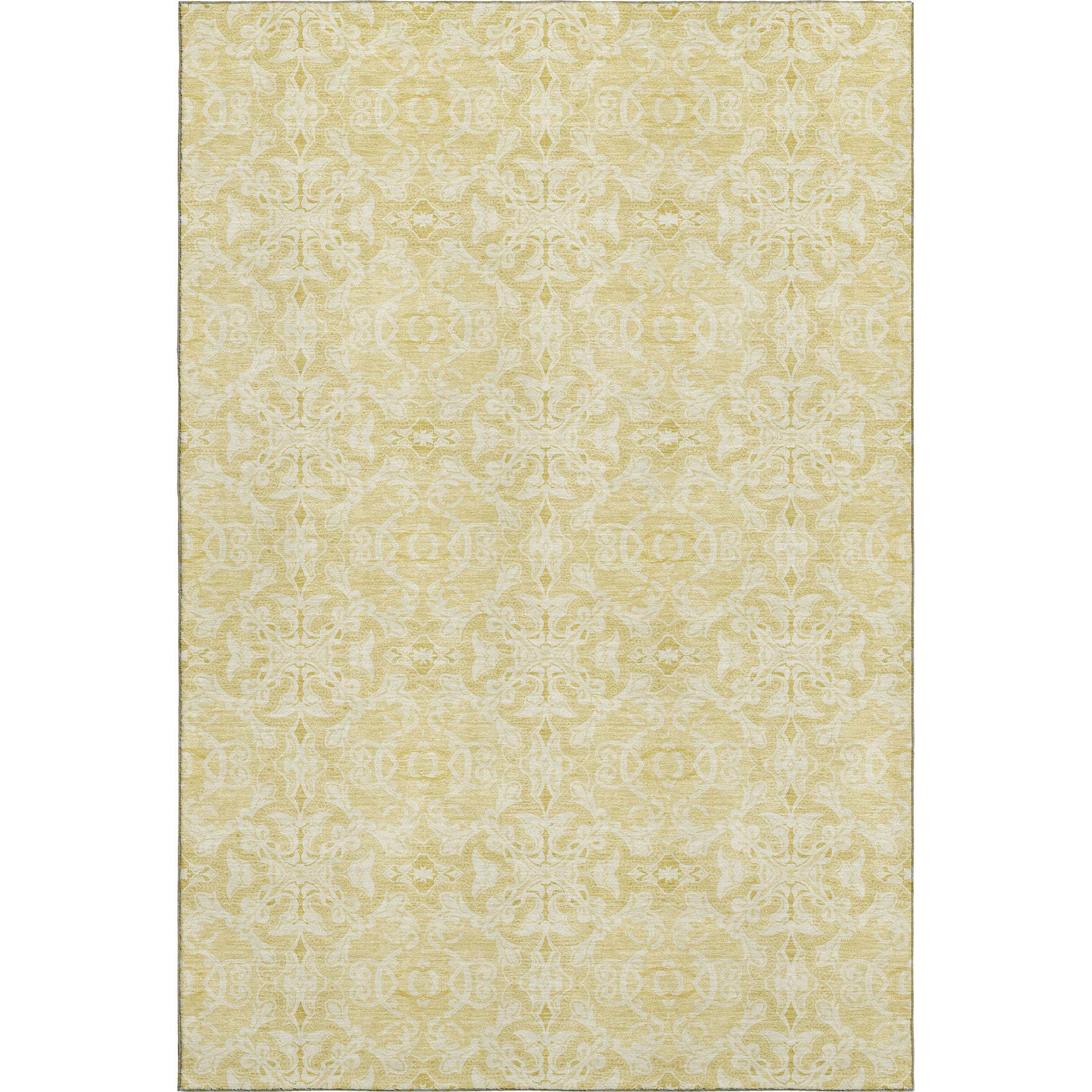 Kathmandu Machine Washable Transitional Gold Rug 2'6" x 3'10" #shape_Rectangle
