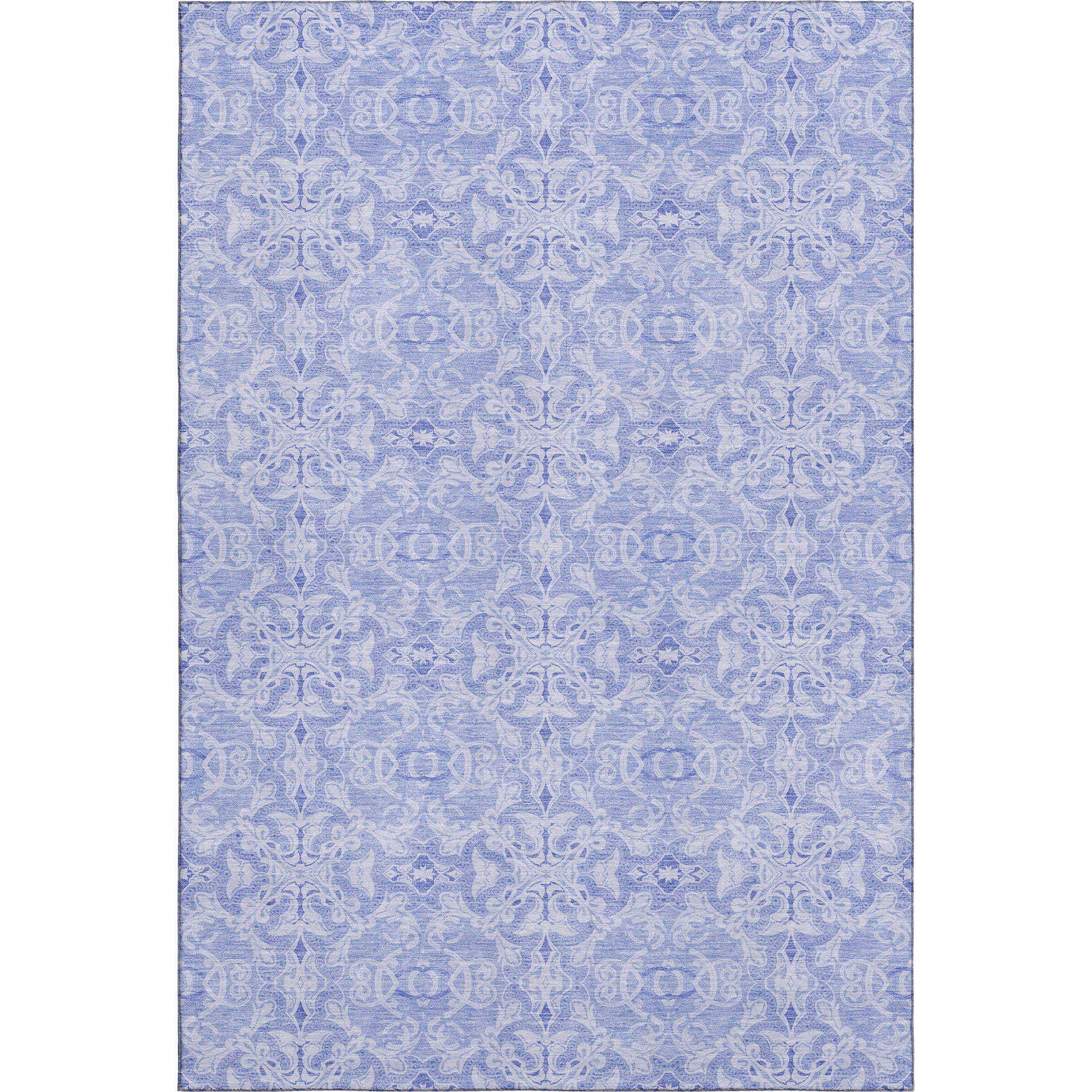 Kathmandu Machine Washable Transitional Sky Blue Rug 2'6" x 3'10" #shape_Rectangle