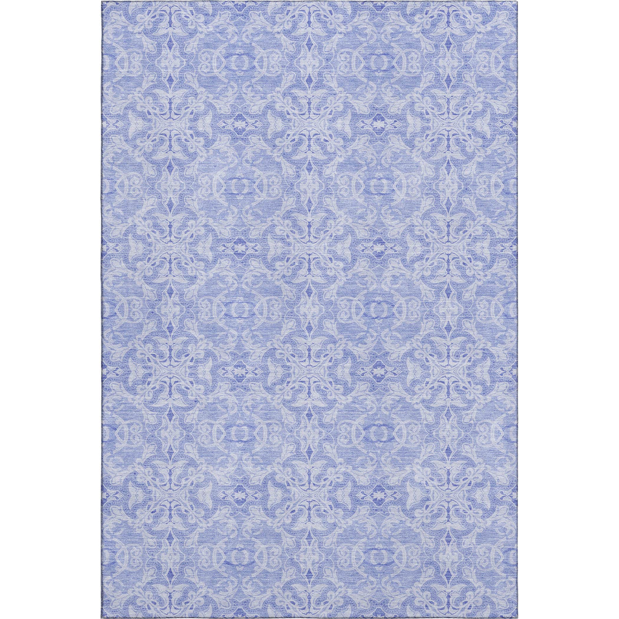 Kathmandu Machine Washable Transitional Sky Blue Rug 2'6" x 3'10" #shape_Rectangle