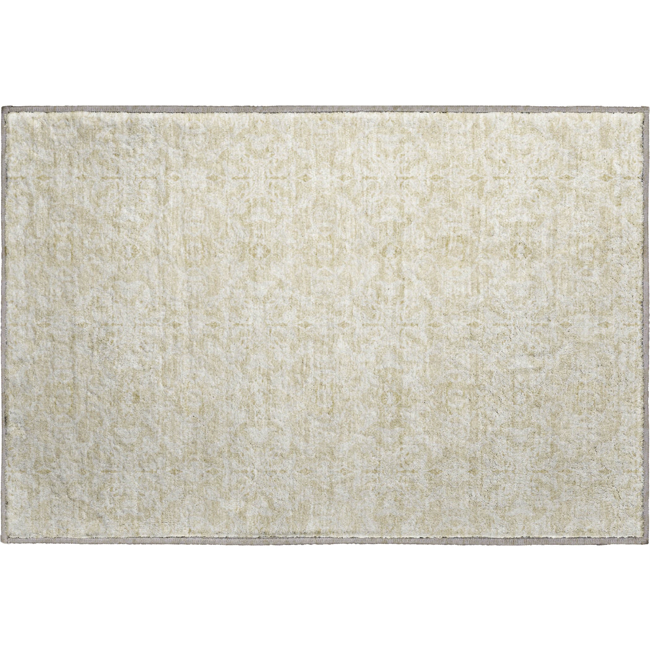 Kathmandu Machine Washable Transitional Tan Brown Rug 1'8" x 2'6" #shape_Rectangle