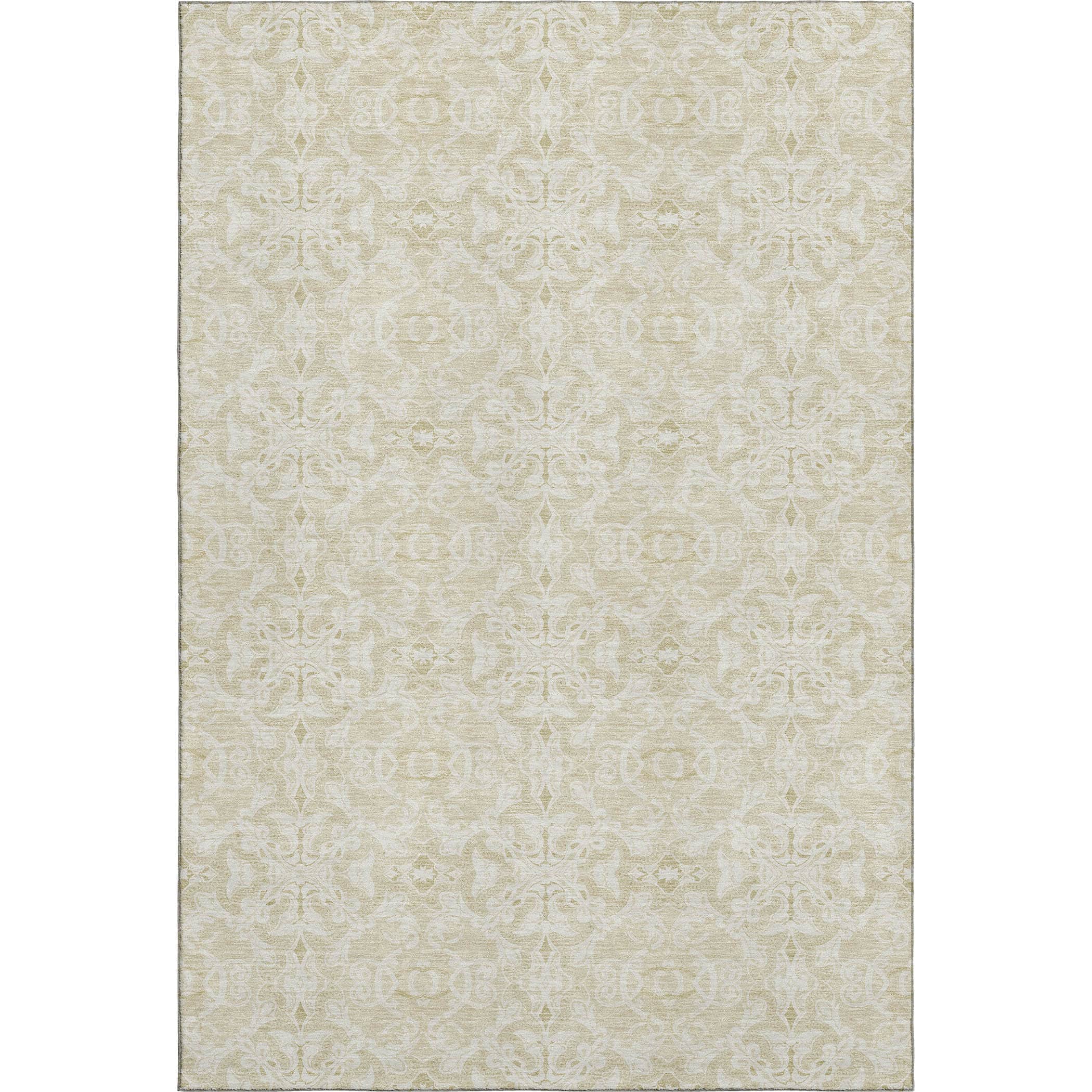Kathmandu Machine Washable Transitional Tan Brown Rug 2'6" x 3'10" #shape_Rectangle