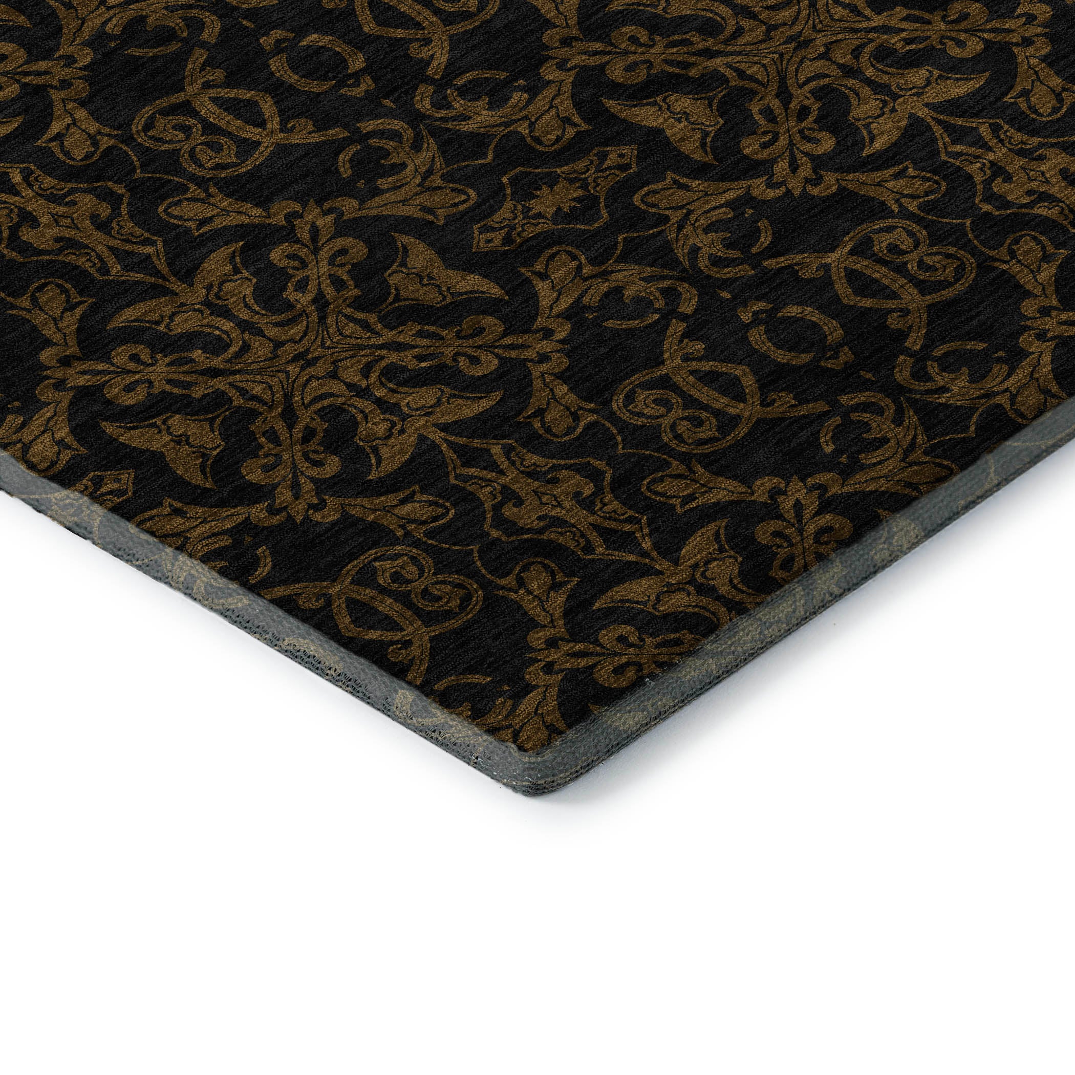 Rome Machine Washable Transitional Brown Rug 1'8" x 2'6" #shape_Rectangle
