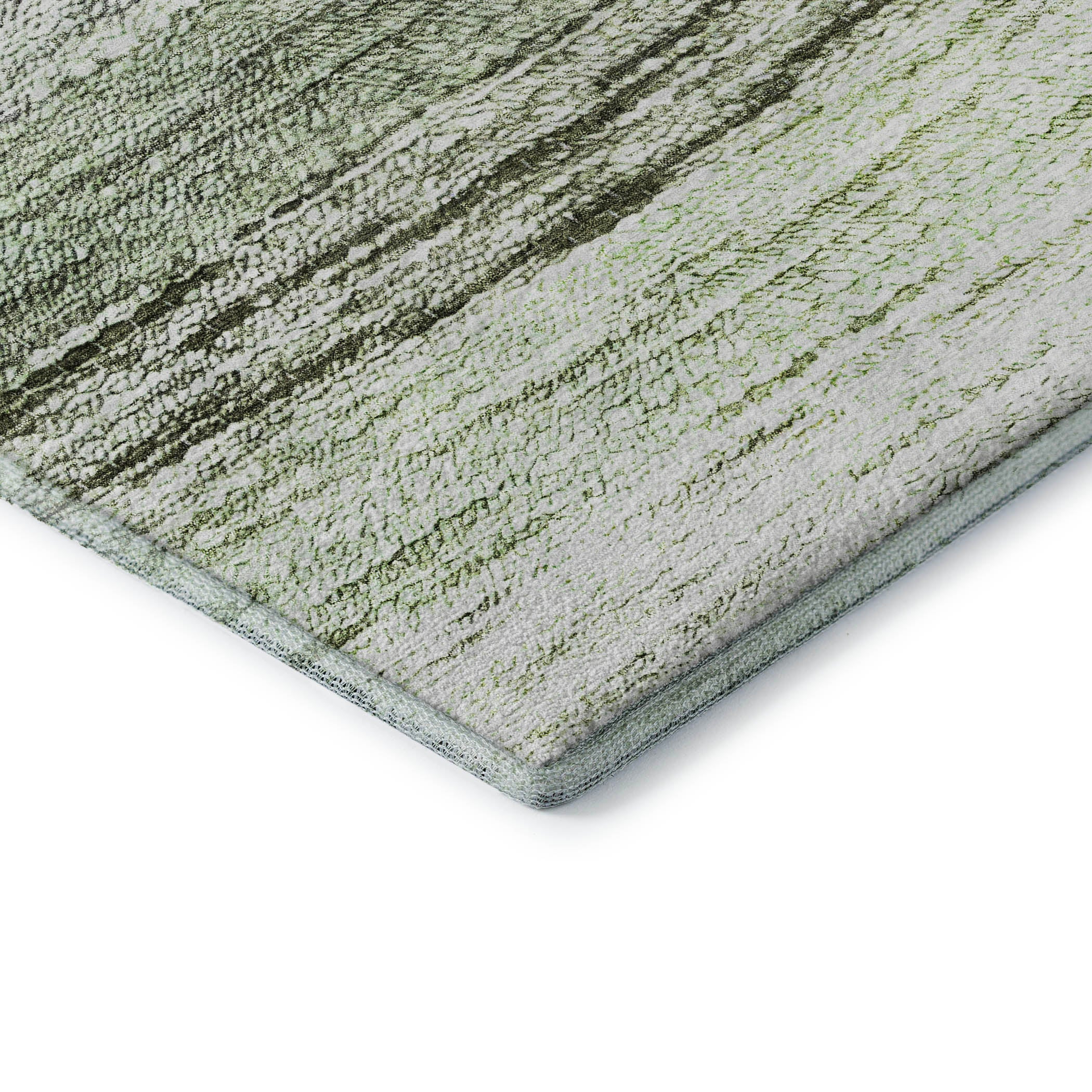 Colombo Machine Washable Transitional Green Rug 1'8" x 2'6" #shape_Rectangle