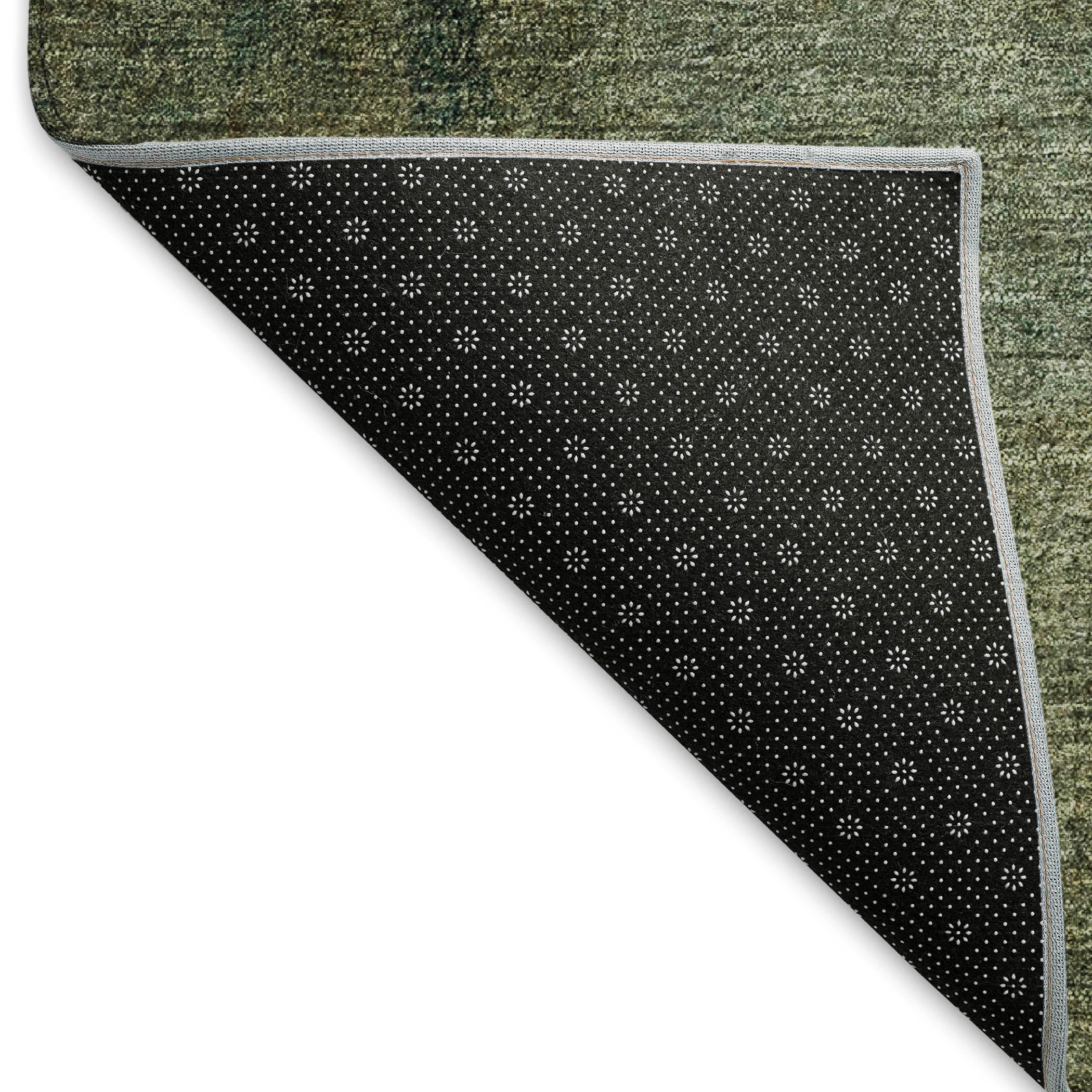 Mdina Machine Washable Transitional Brown Rug 1'8" x 2'6" #shape_Rectangle