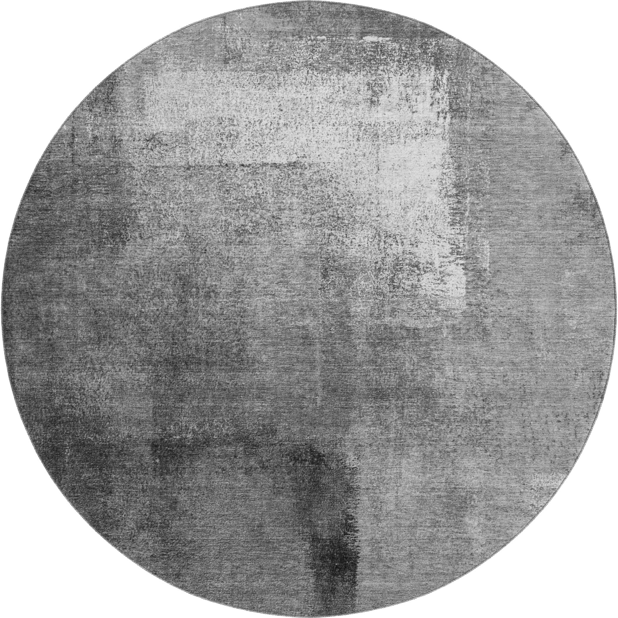 Mdina Machine Washable Transitional Gray Rug 8' x 8' #shape_Round