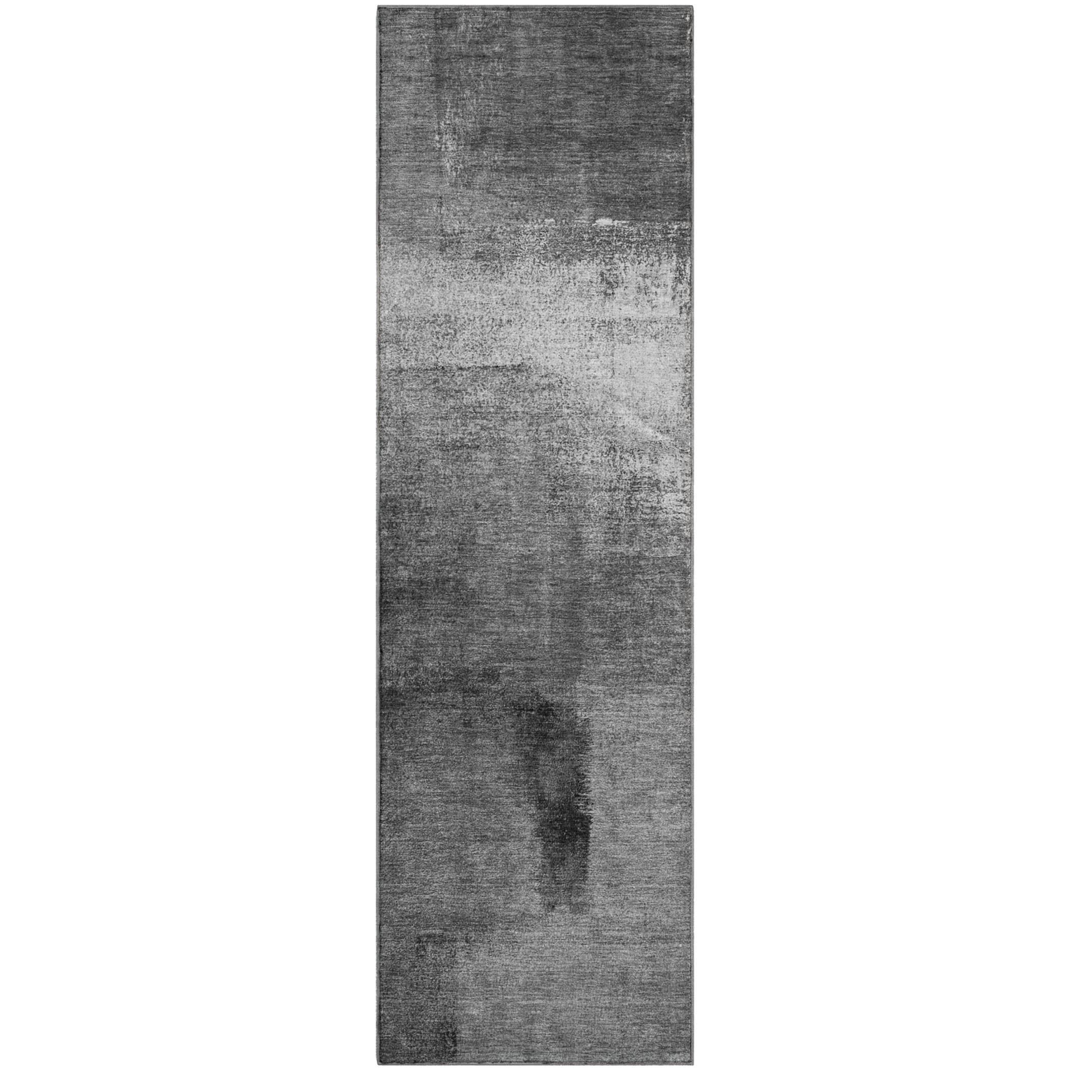 Mdina Machine Washable Transitional Gray Rug 2'3" x 7'6" #shape_Runner