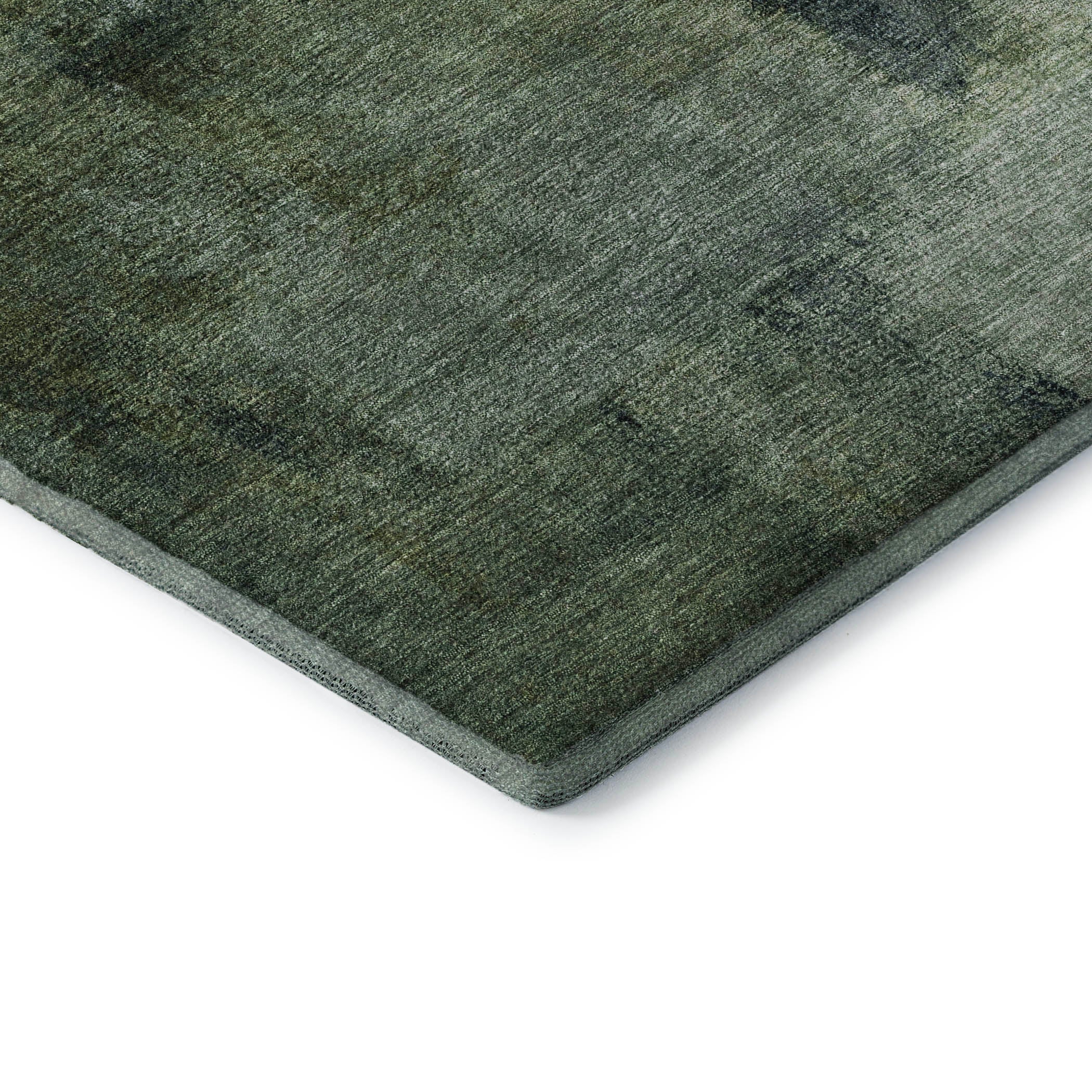 Mdina Machine Washable Transitional Green Rug 1'8" x 2'6" #shape_Rectangle